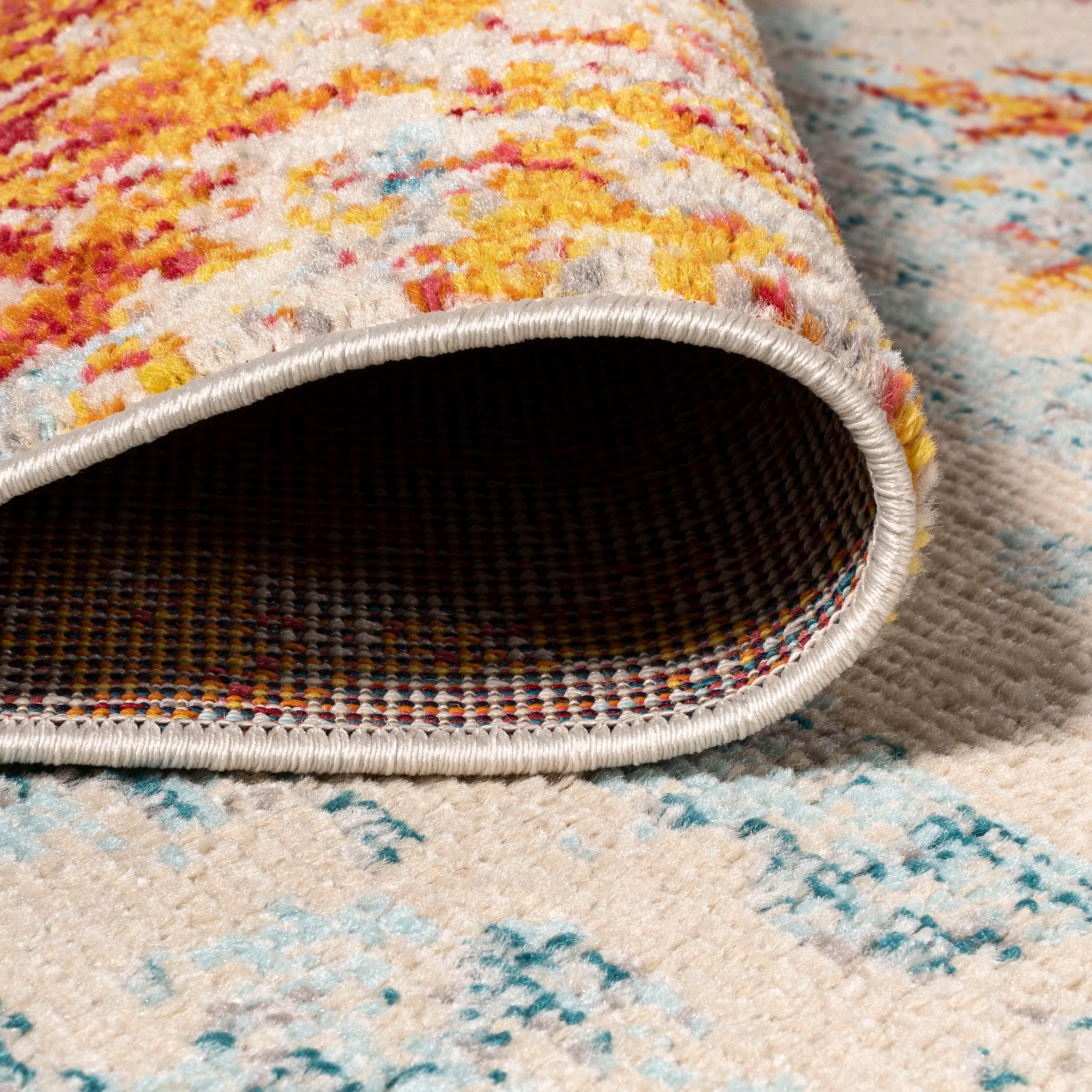Jonathan Y Sunset Abstract Area Rug, Orange/Multi, large