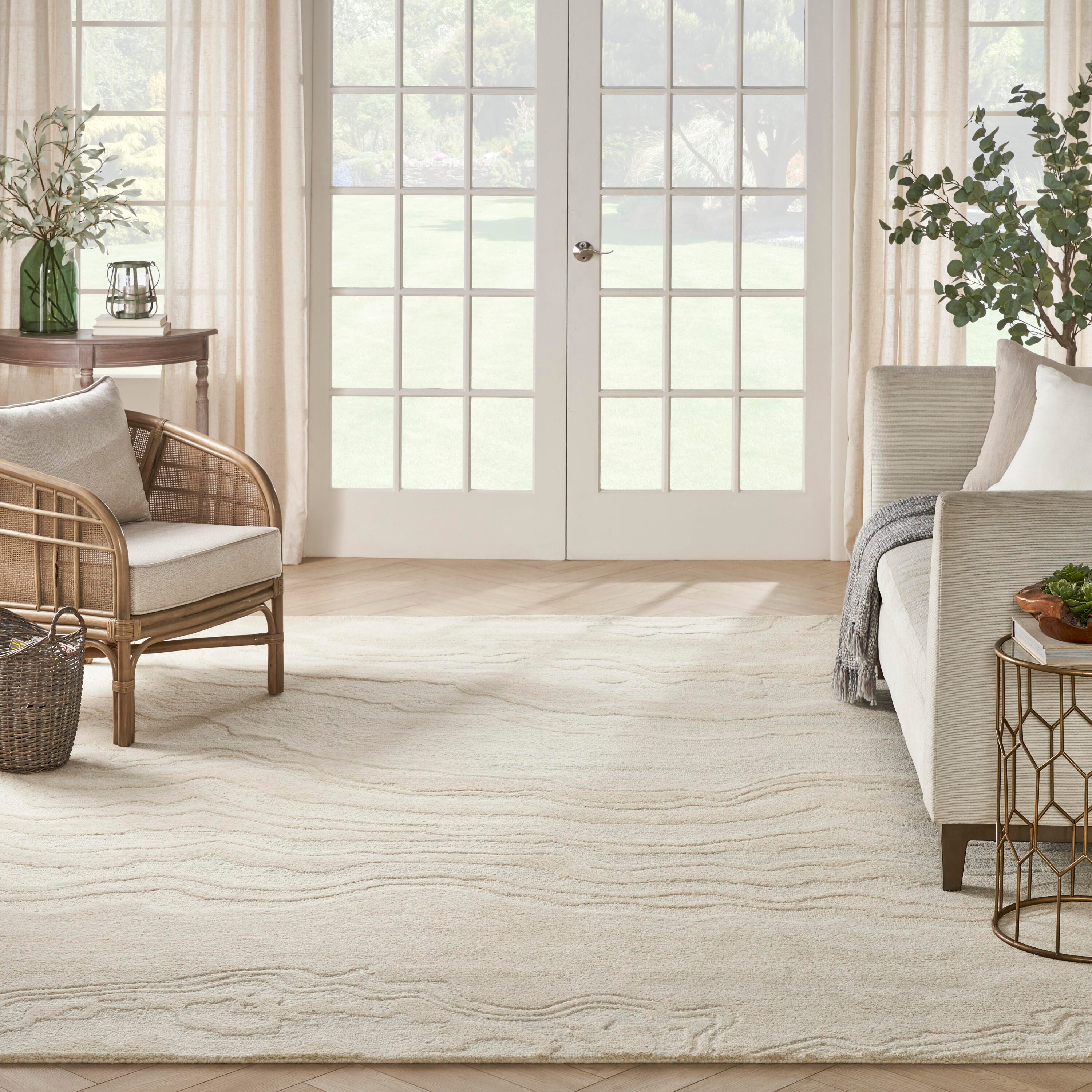 Nourison Home Graceful Area Rug 8' x 10', Ivory, large
