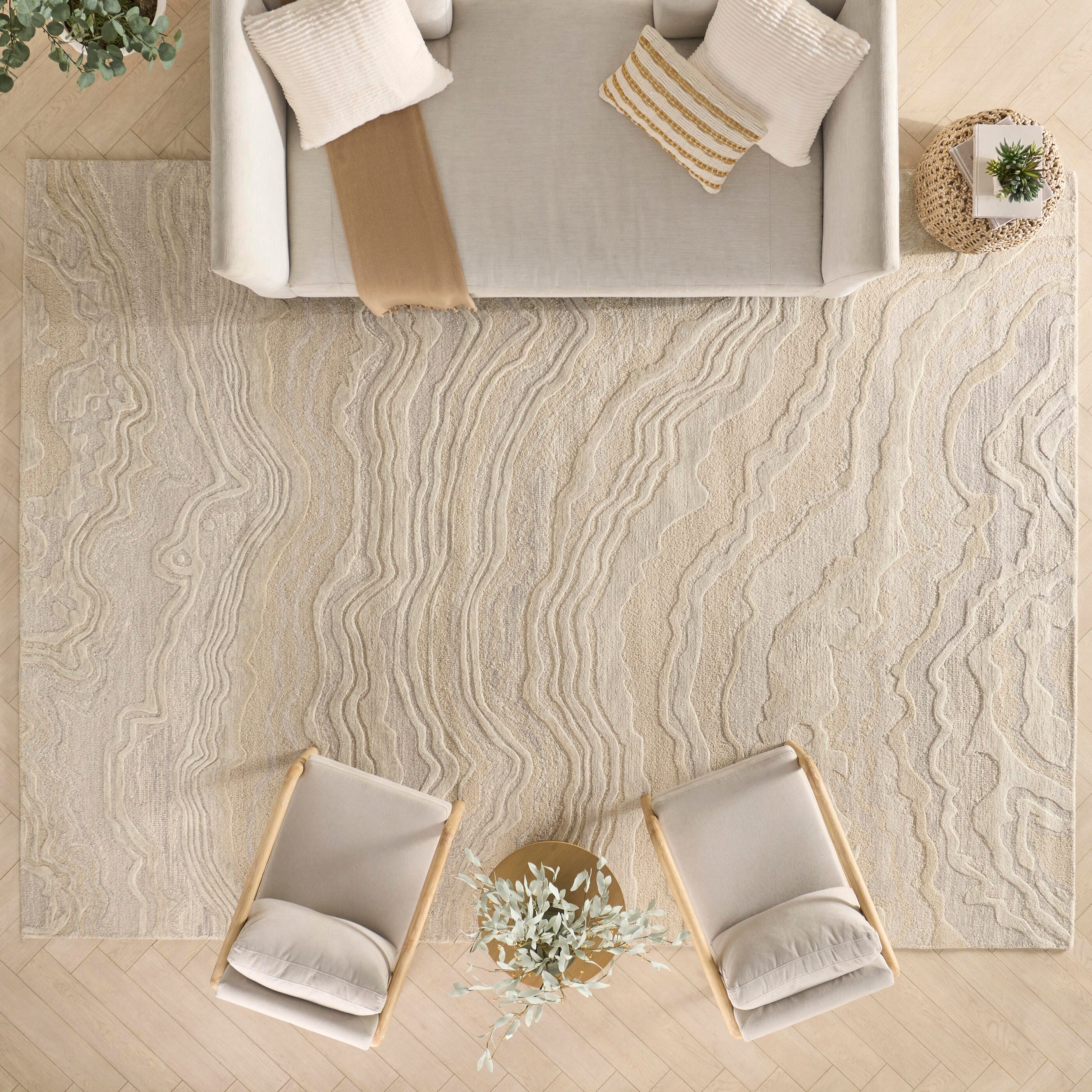 Nourison Home Graceful Area Rug 8' x 10', Beige, large