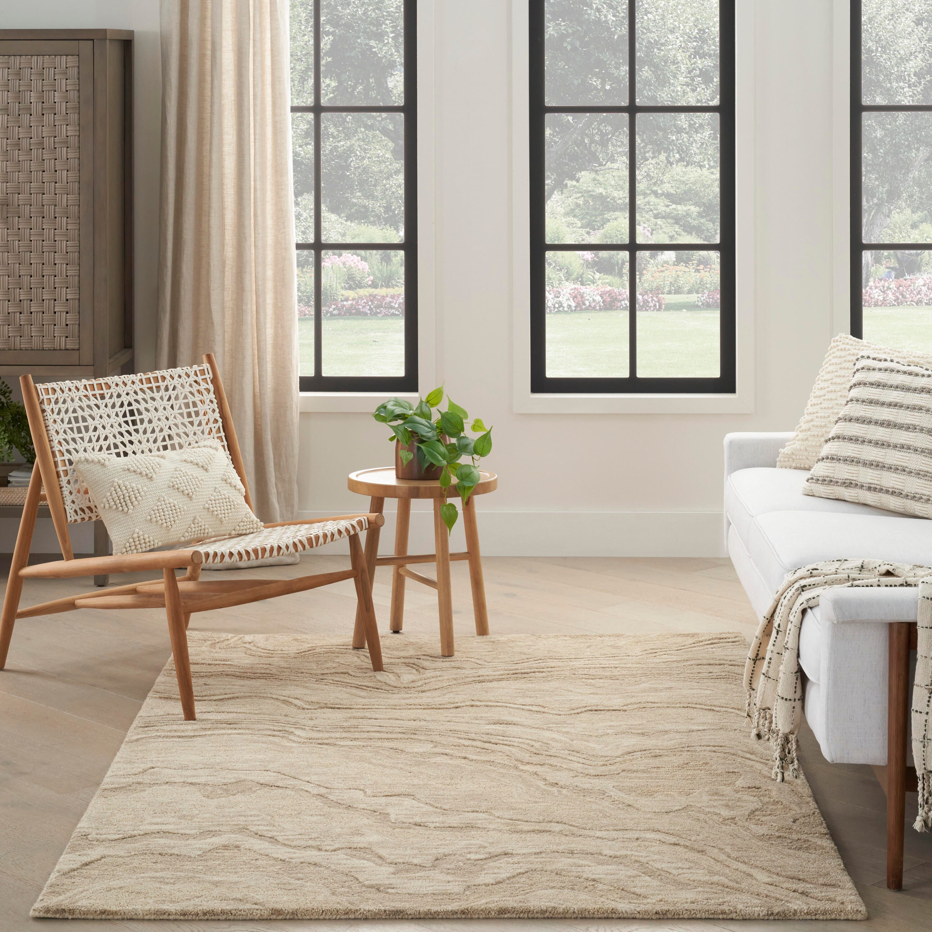 Nourison Home Graceful Area Rug 5' x 7', Taupe, large