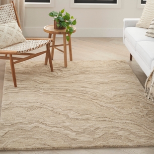 Nourison Home Graceful Area Rug 4' x 6', Taupe, rollover