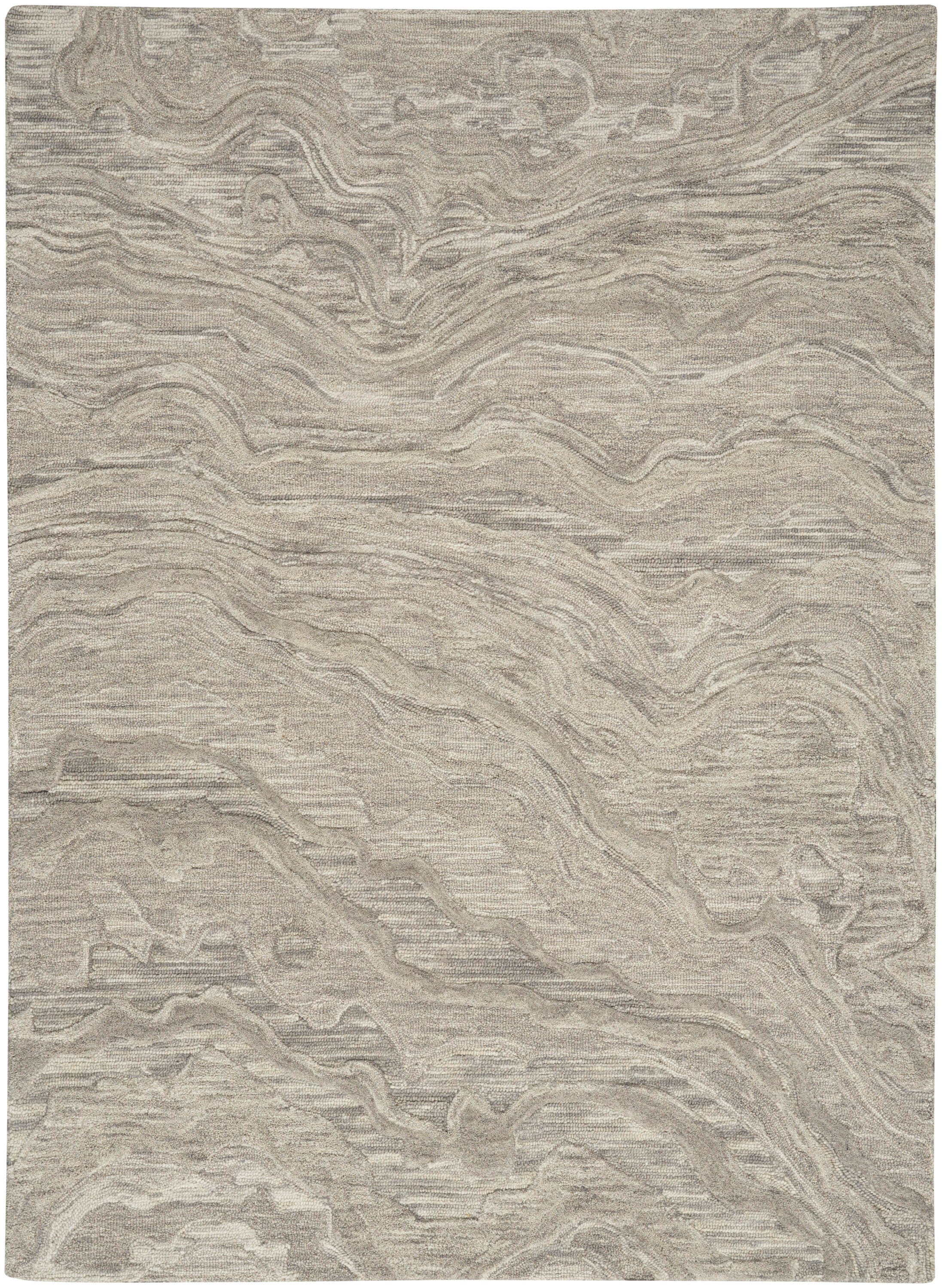 Nourison Home Graceful Area Rug 4' x 6', Gray, large