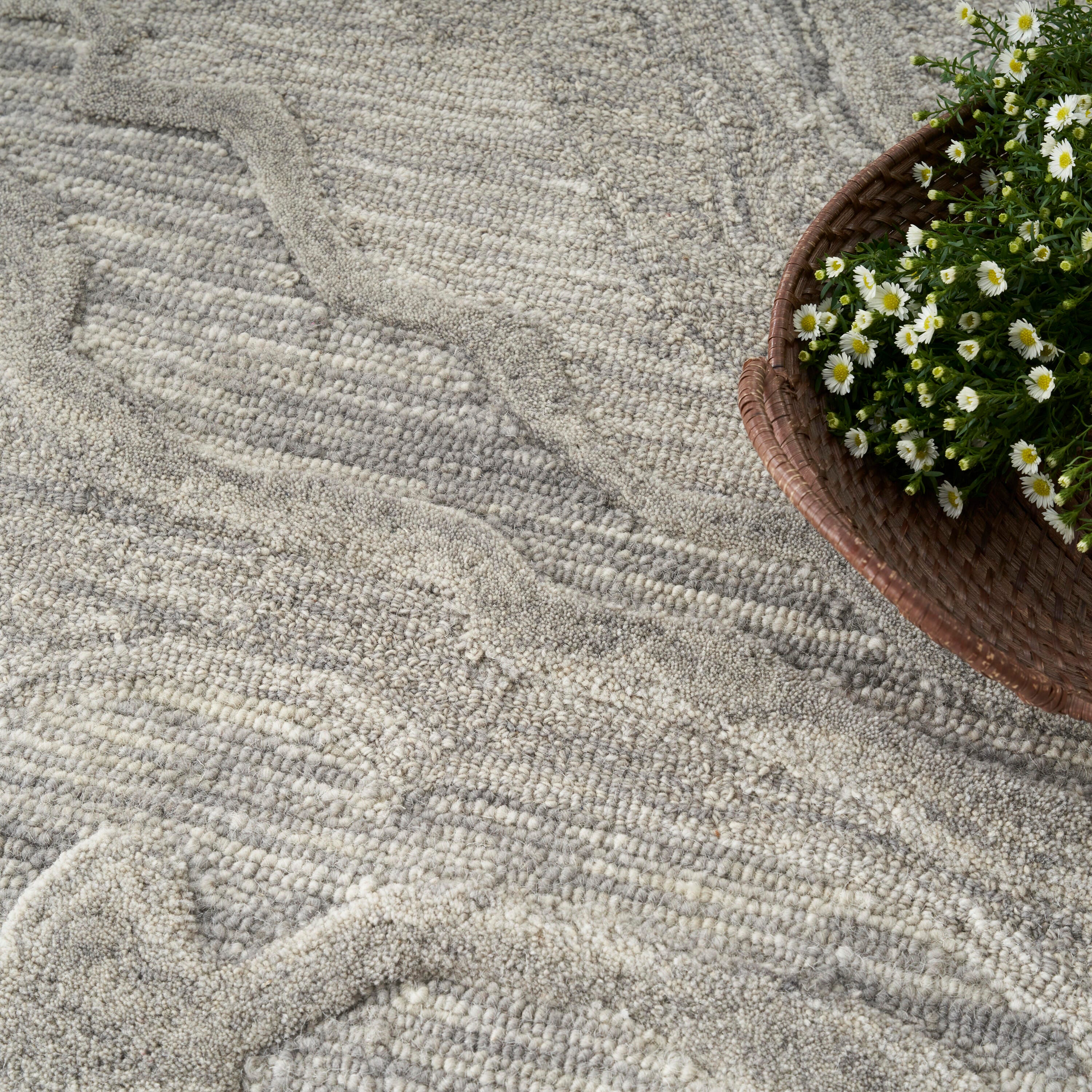 Nourison Home Graceful Area Rug 4' x 6', Gray, large