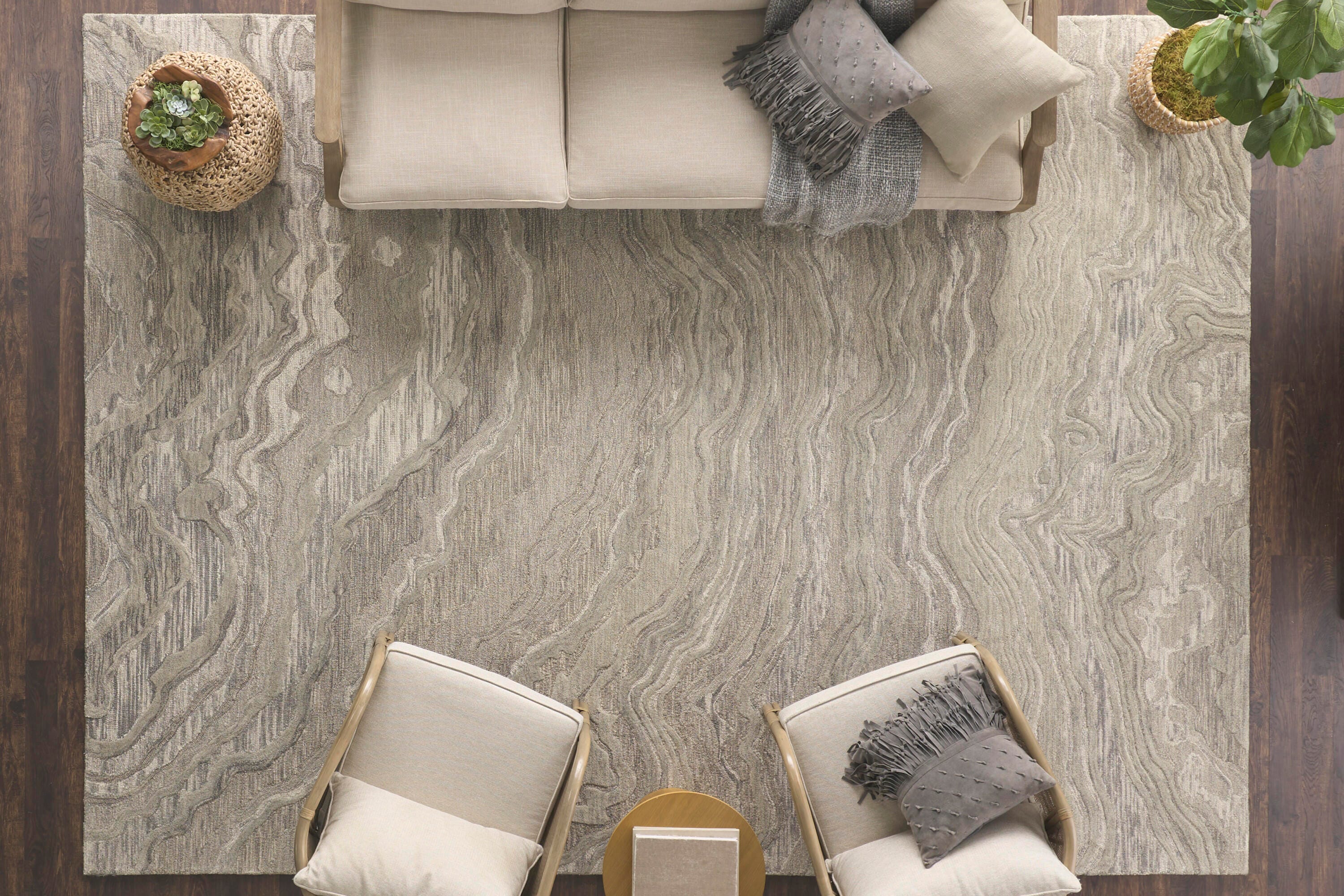 Nourison Home Graceful Area Rug 9' x 12', Gray, large