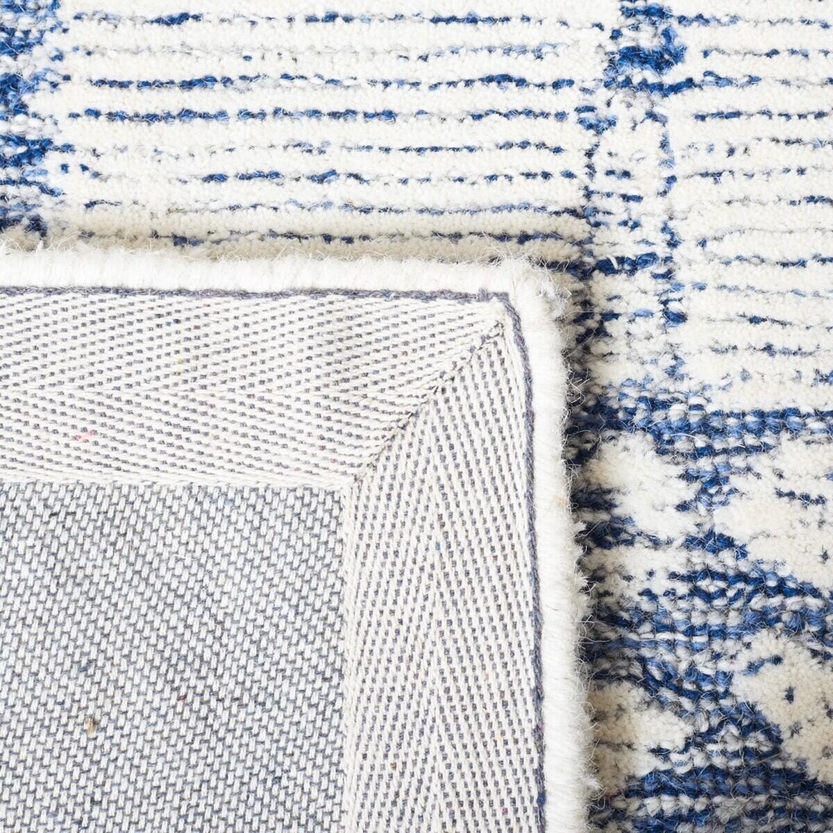 Safavieh Martha Stewart Collection Sculptural  5' x 8' Area Rug, Blue/Ivory, large