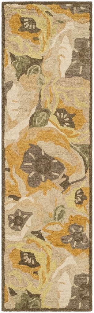 Safavieh Martha Stewart Collection Floral 2'x 8' Runner Rug, Gold, large