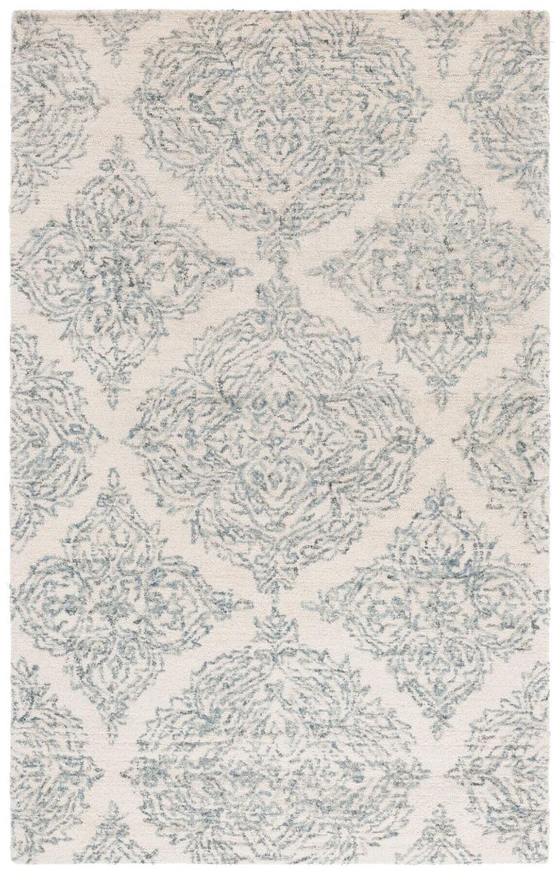 Safavieh Martha Stewart Collection Trellis  5' x 8' Area Rug, Ivory/Blue, large