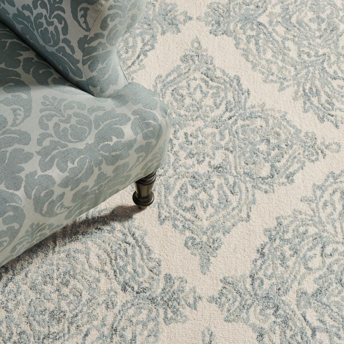 Safavieh Martha Stewart Collection Trellis  5' x 8' Area Rug, Ivory/Blue, large