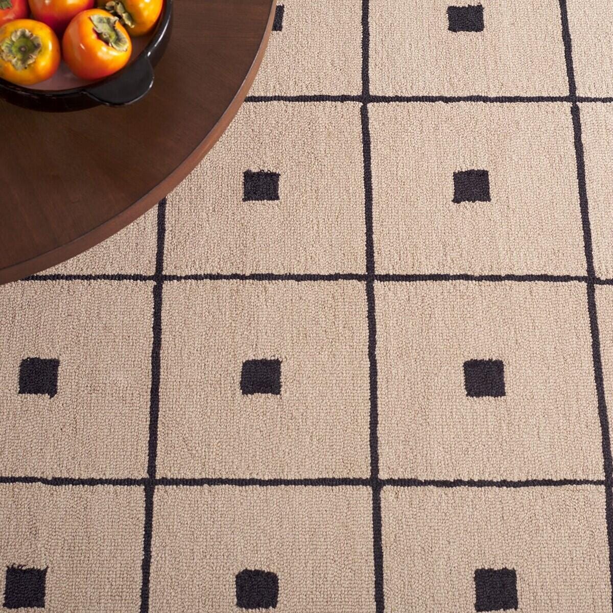 Safavieh Martha Stewart Collection Checkered 5' x 8' Area Rug, Beige/Black, large
