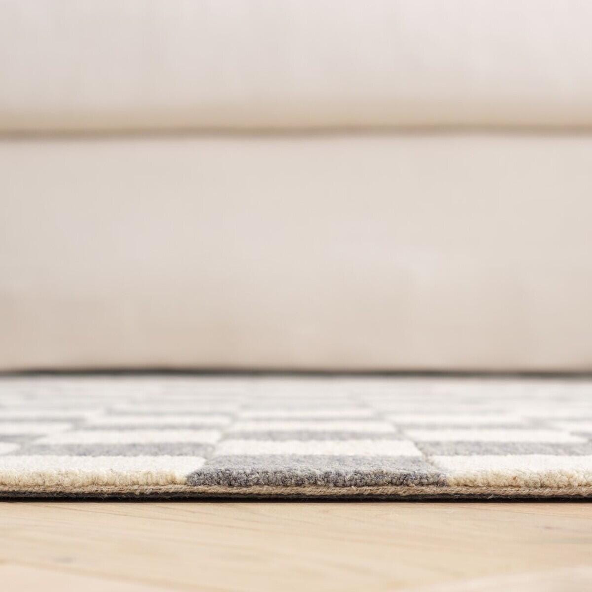 Safavieh Martha Stewart Collection Plaid  3' x 5' Area Rug, Gray/Ivory, large