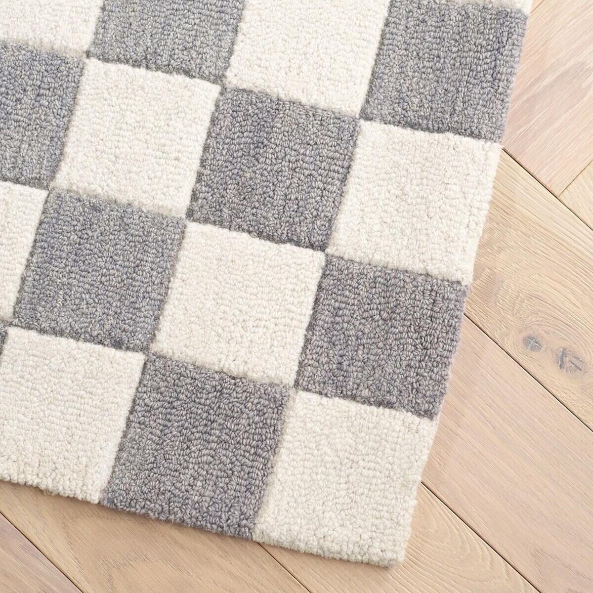 Safavieh Martha Stewart Collection Plaid  3' x 5' Area Rug, Gray/Ivory, large