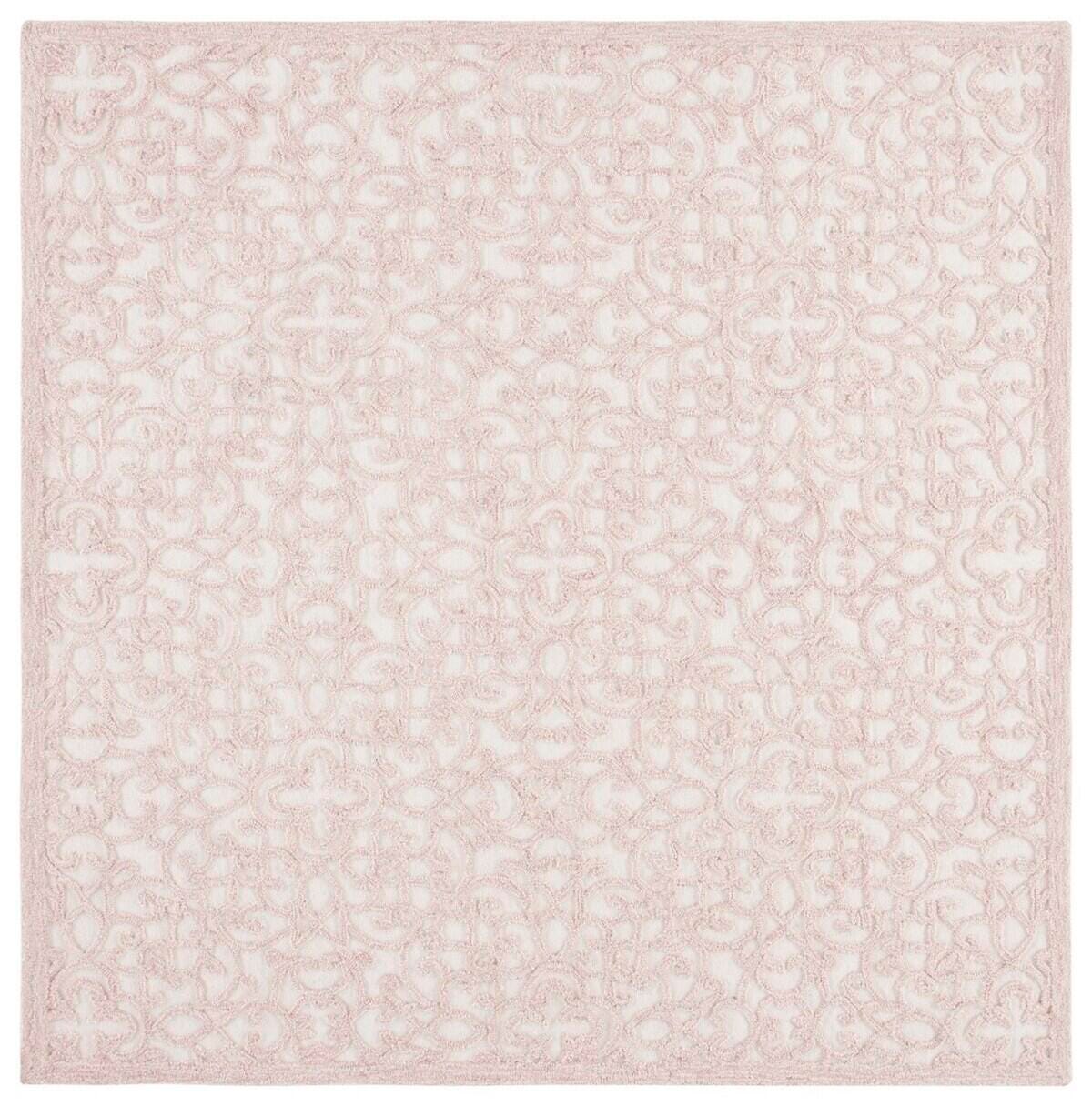 Safavieh Martha Stewart Collection High-Low 6' x 6' Square Area Rug, Ivory/Pink, large