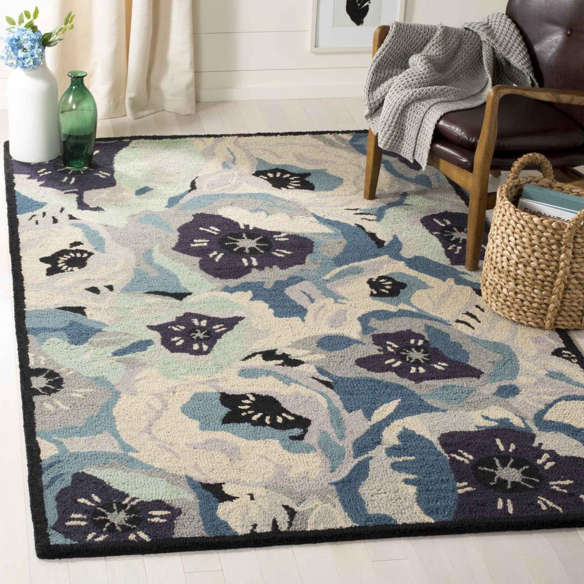 Safavieh Martha Stewart Collection Floral 9' x 12' Area Rug, Blue, rollover