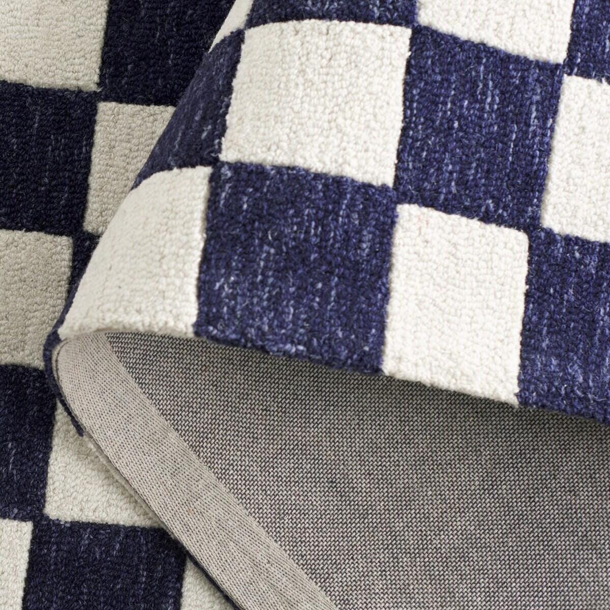 Safavieh Martha Stewart Collection Plaid  5' x 8' Area Rug, Navy/Ivory, large