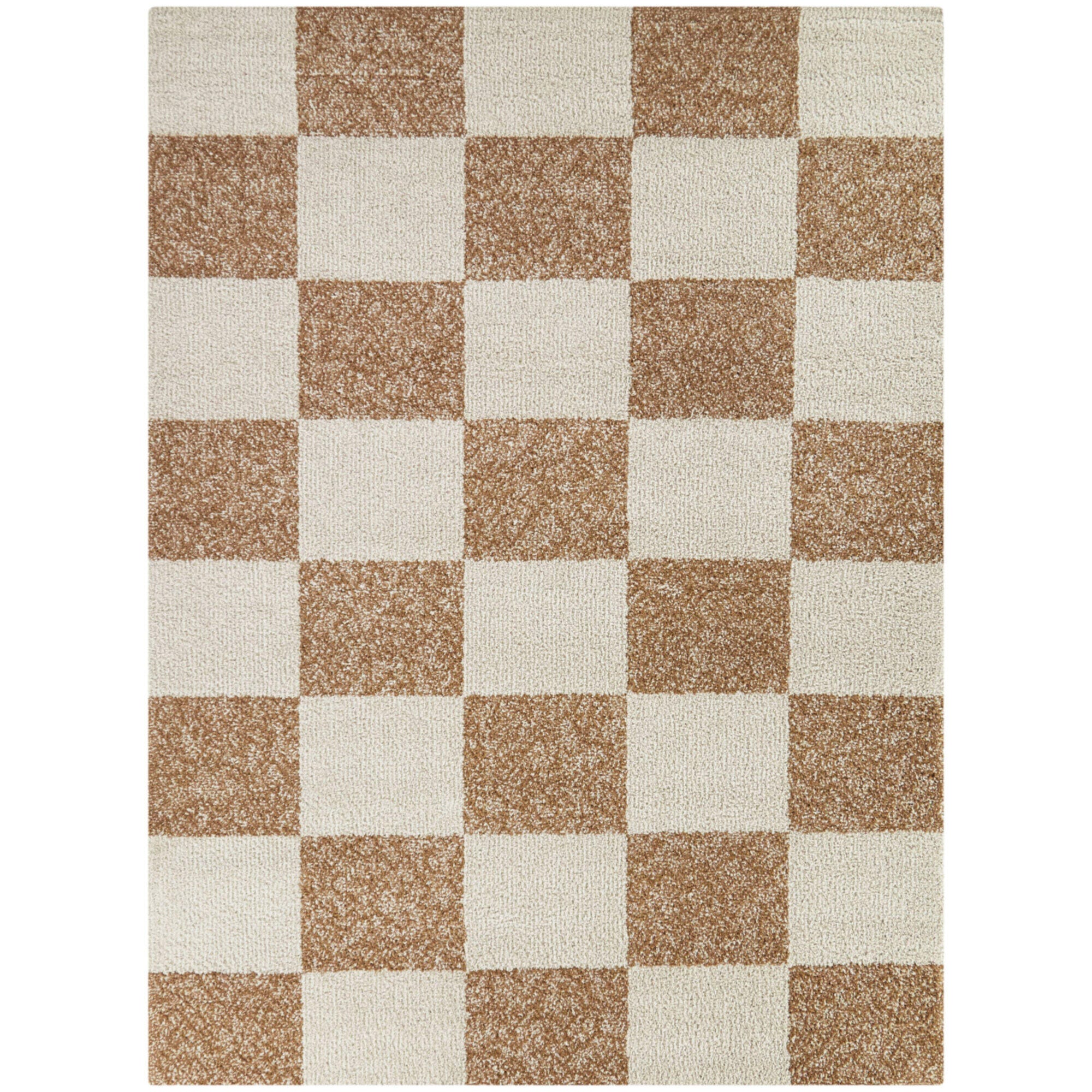 Reinhart Checkered 7' 10" x 10' Area Rug, Brown, large