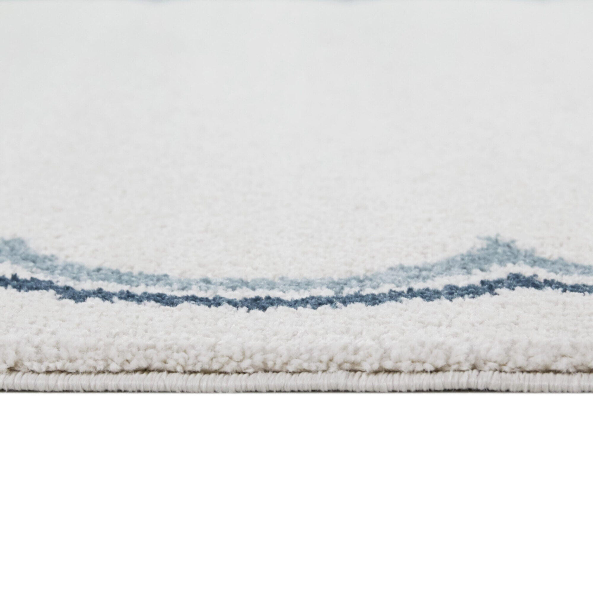 Marinatos Modern Border 5' 3" x 7' Area Rug, Cream, large
