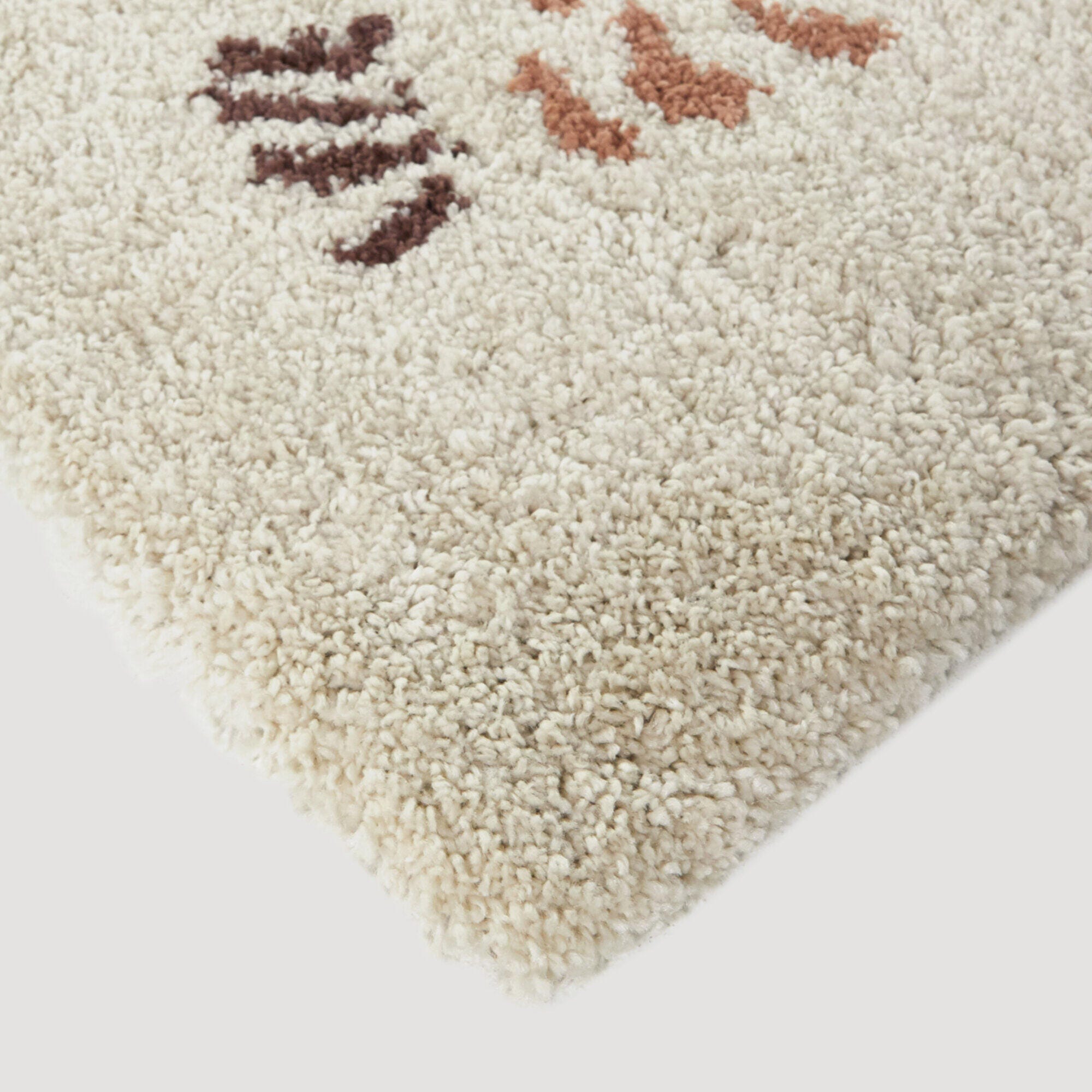 Maja Tiger Shag 5' 3" x 7' Area Rug, Cream, large