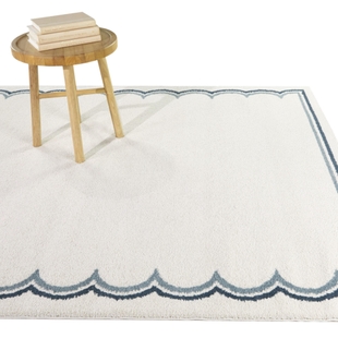 Marinatos Modern Border 7' 10" x 10' Area Rug, Cream, rollover