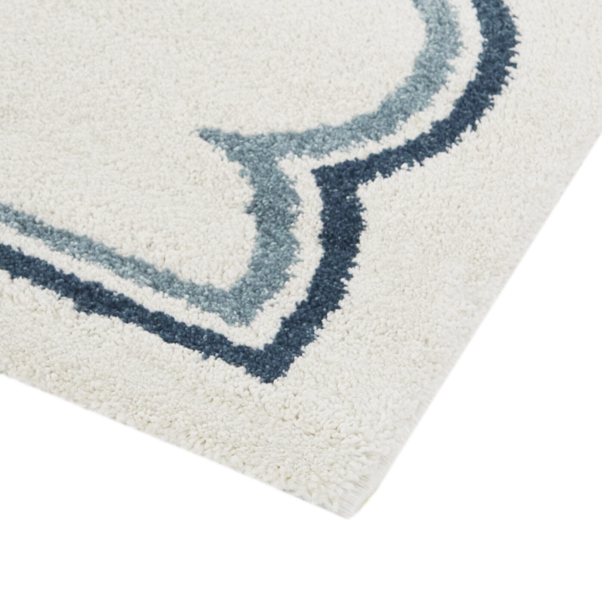Marinatos Modern Border 7' 10" x 10' Area Rug, Cream, large