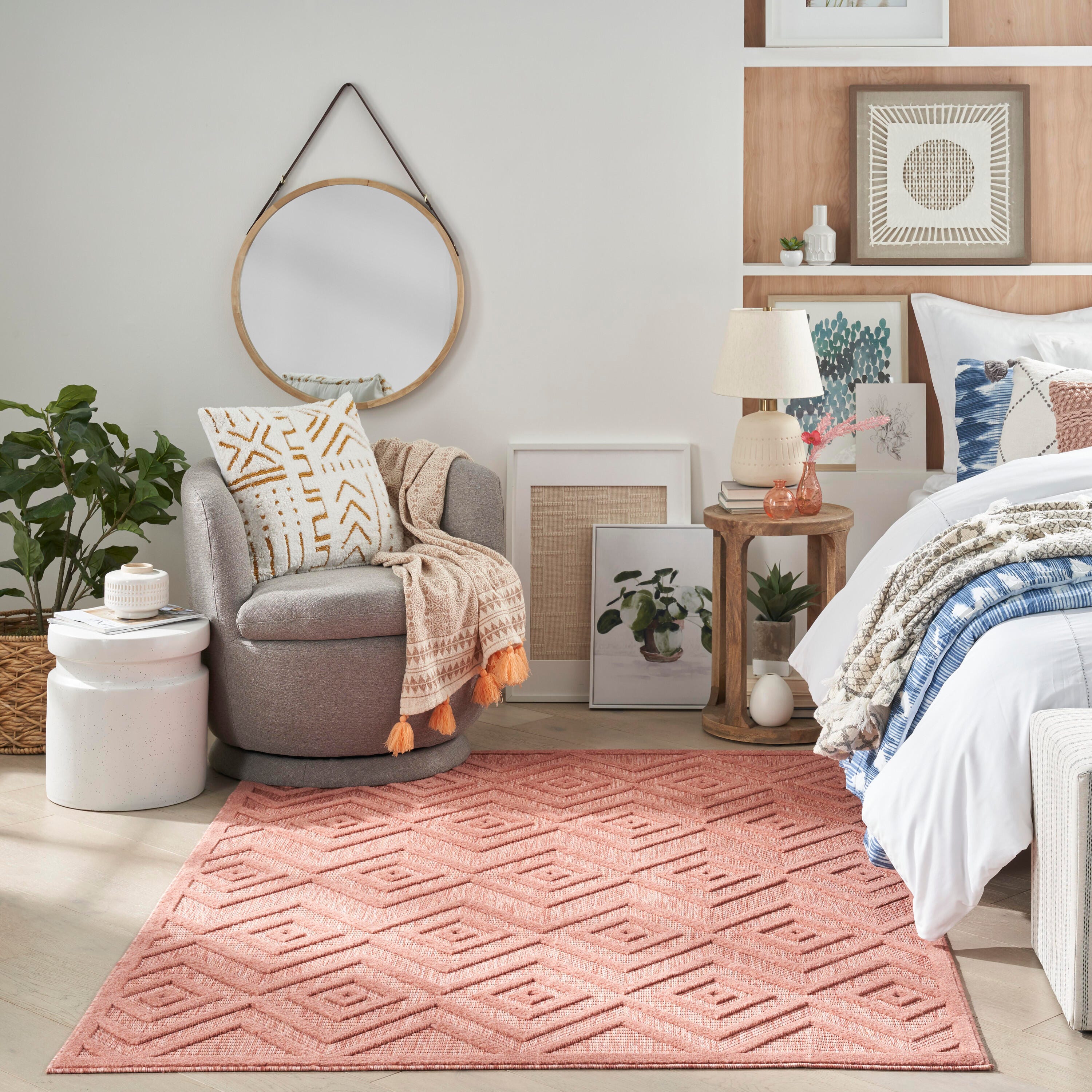 Nourison Home Versa 4' x 6' Area Rug, Coral Orange, large