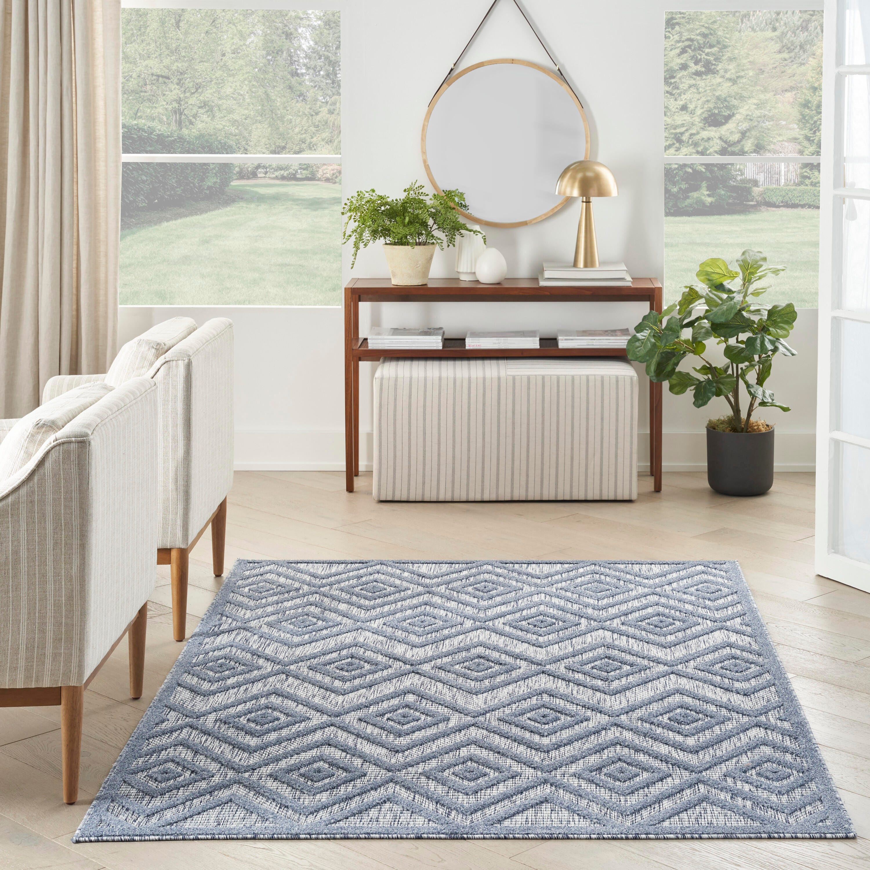 Nourison Home Versa 4' x 6' Area Rug, Denim Blue, large
