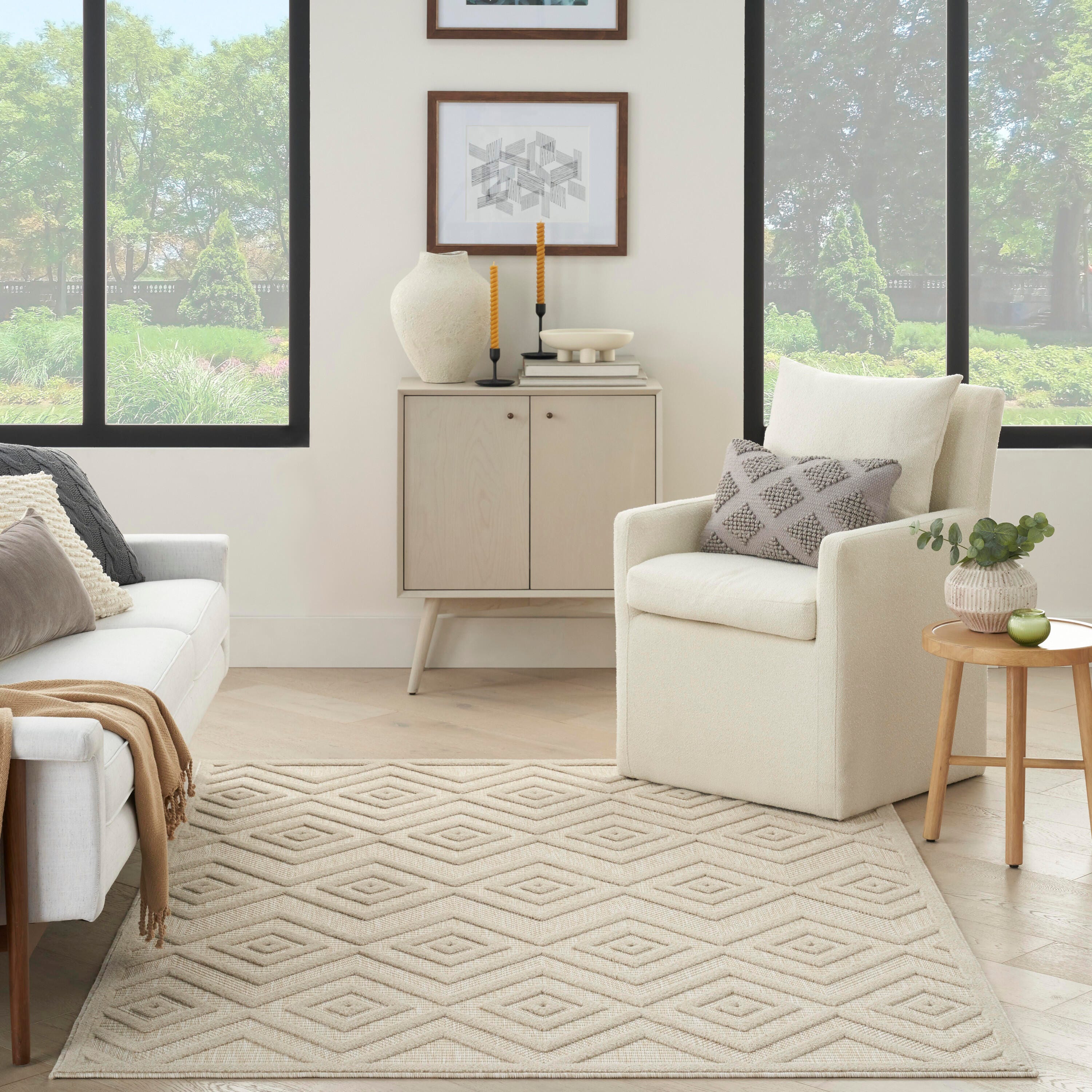 Nourison Home Versa 4' x 6' Area Rug, Cream, large