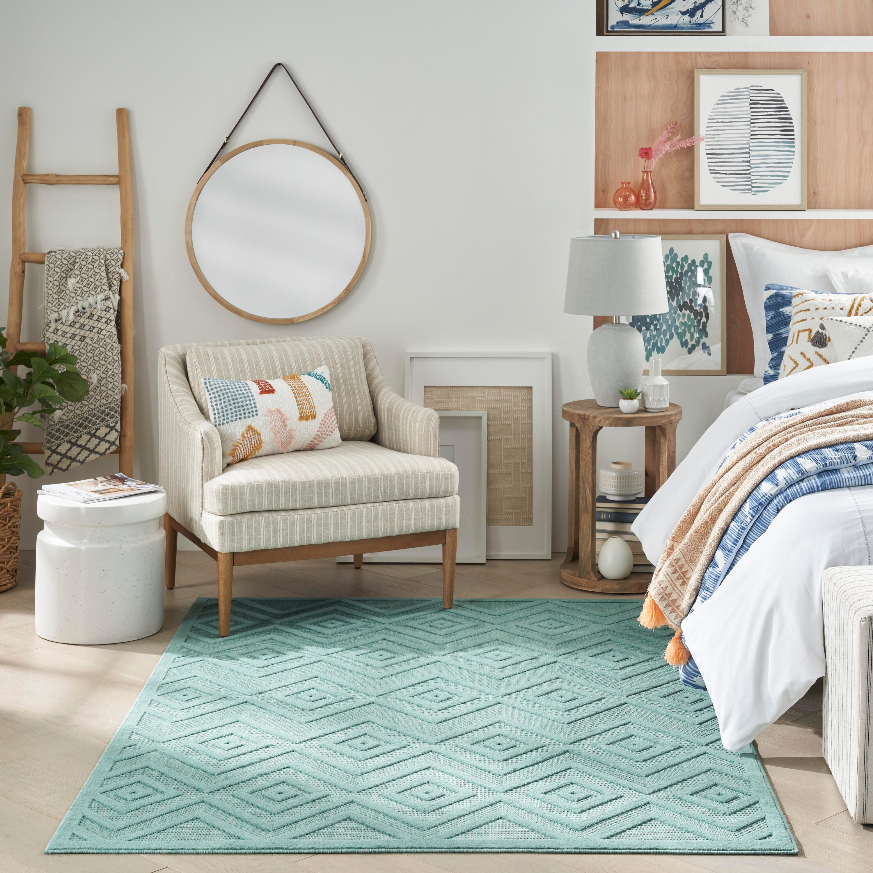 Nourison Home Versa 4' x 6' Area Rug, Aqua/Teal, large