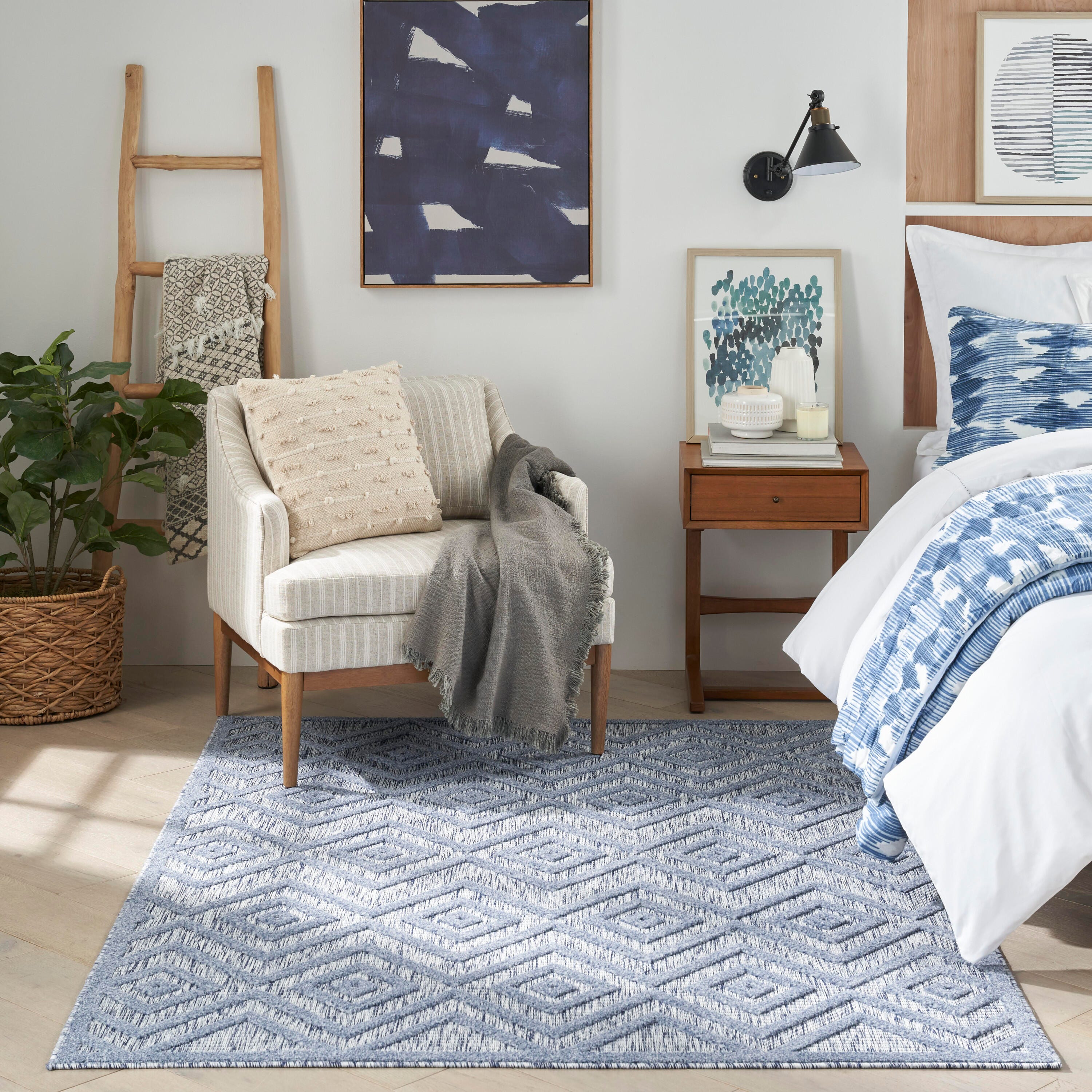 Nourison Home Versa 5' x 7' Area Rug, Denim Blue, large