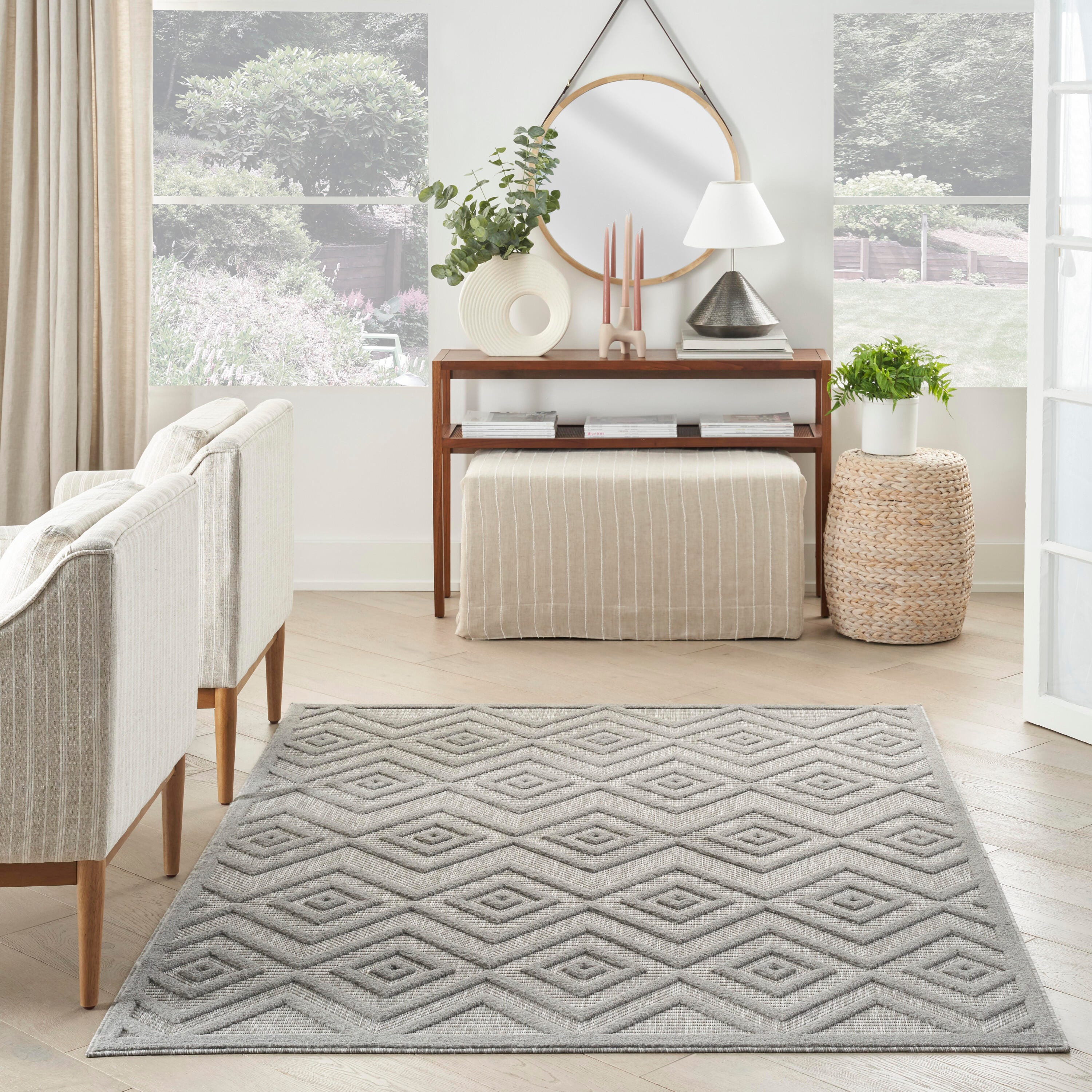 Nourison Home Versa 5' x 7' Area Rug, Silver/Gray, large