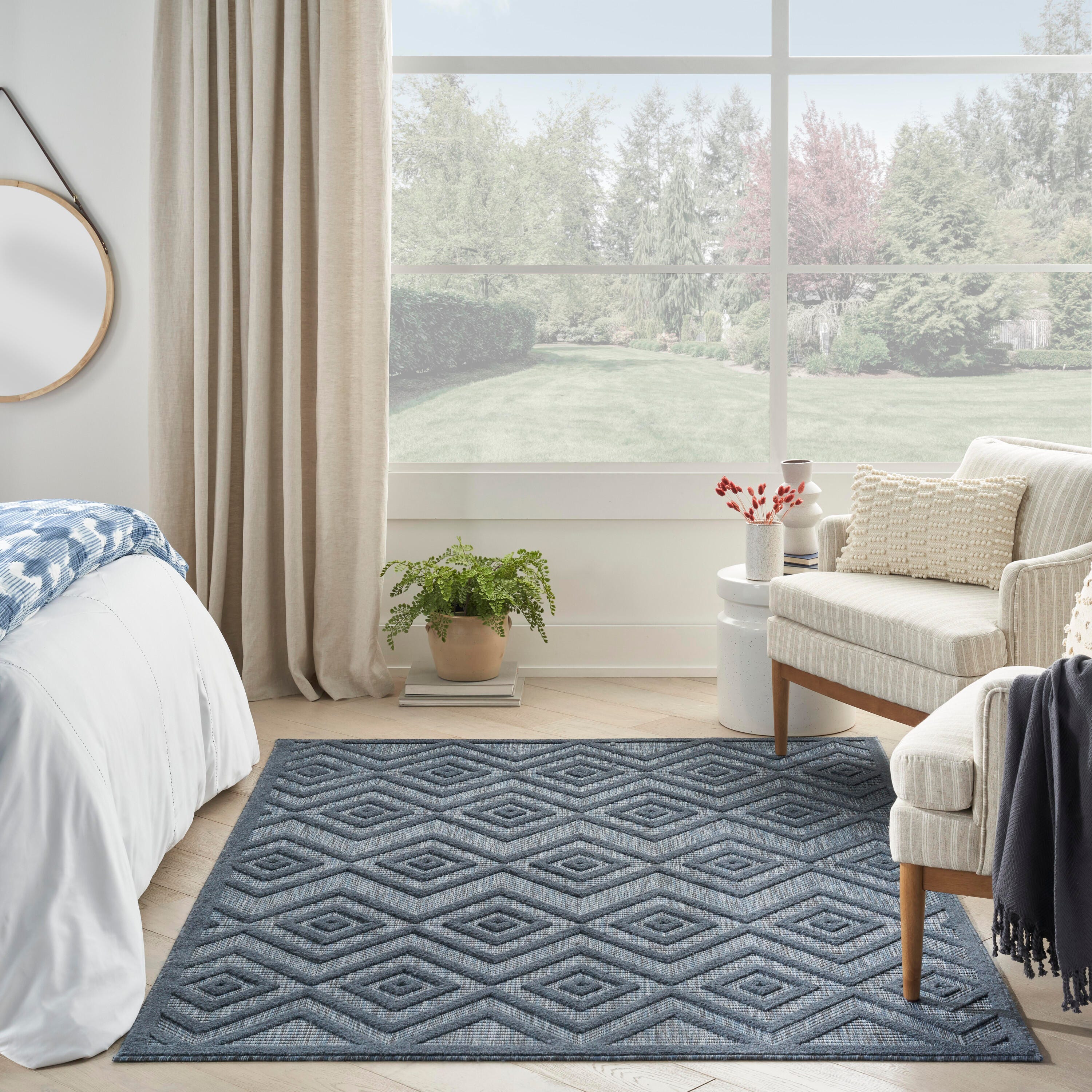 Nourison Home Versa 6' x 9' Area Rug, Navy Blue, large