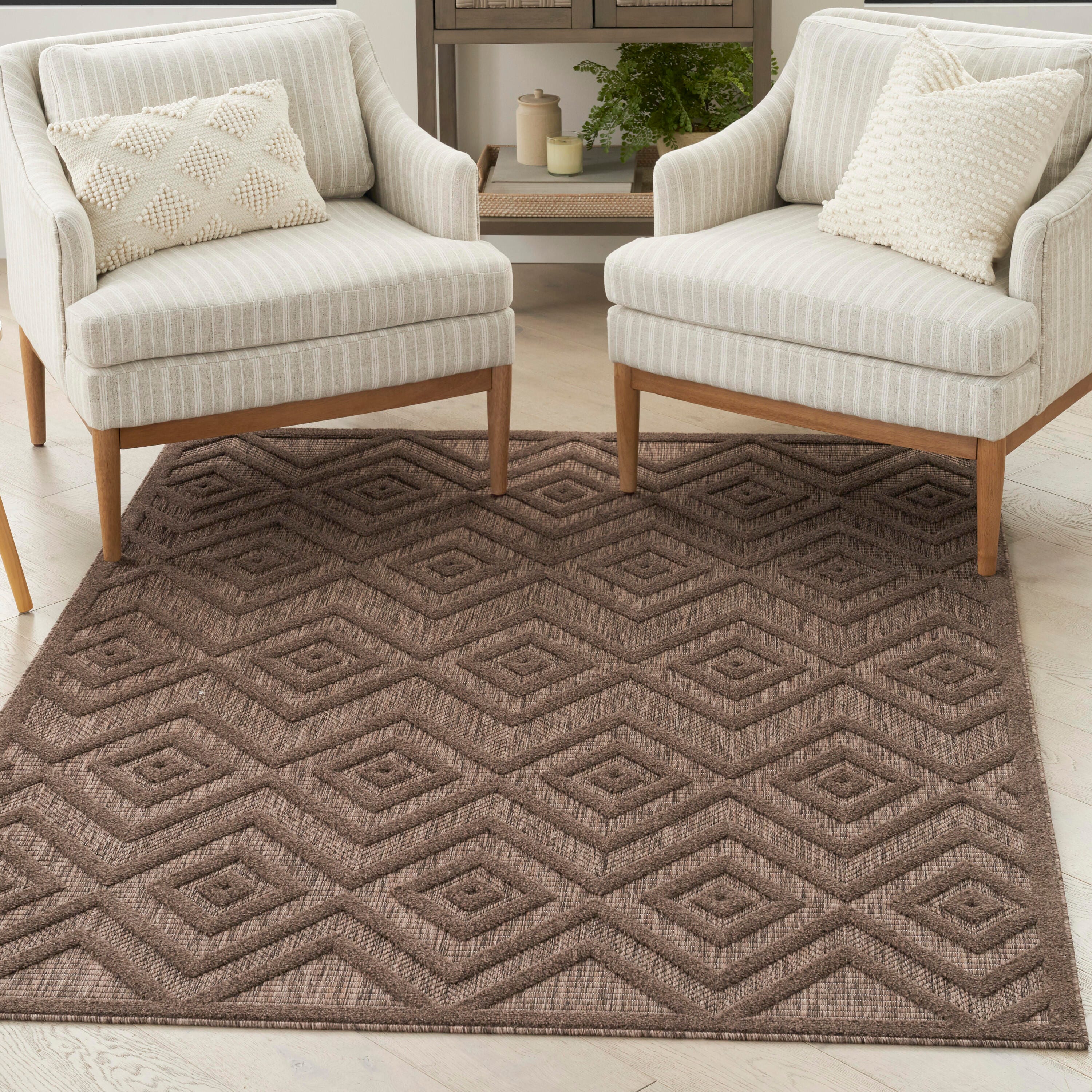 Nourison Home Versa 6' x 9' Area Rug, Brown, rollover