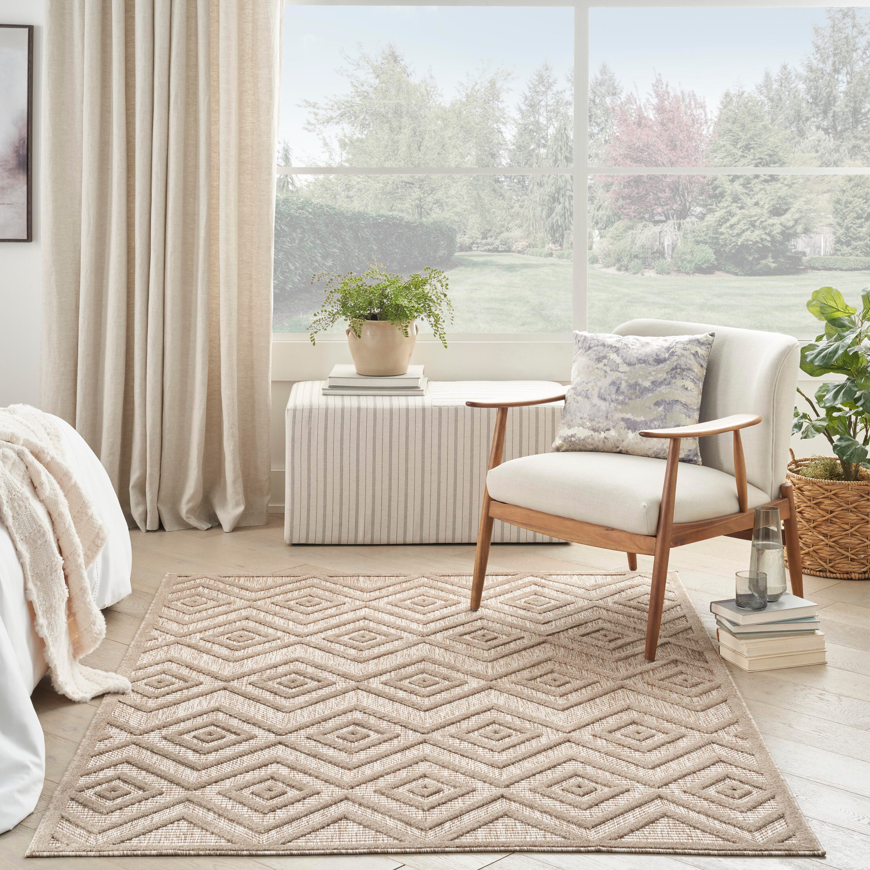Nourison Home Versa 6' x 9' Area Rug, Natural Beige, large