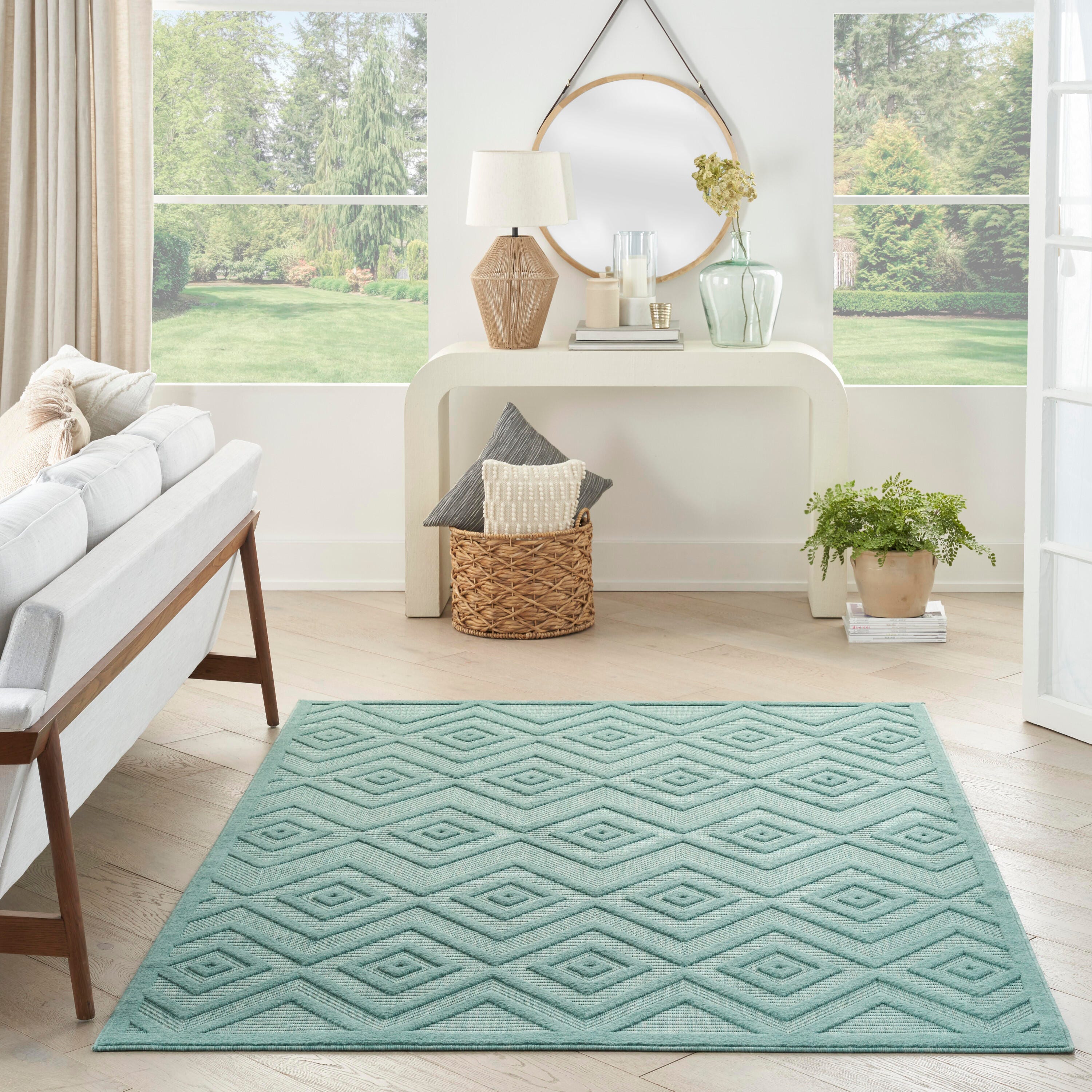 Nourison Home Versa 6' x 9' Area Rug, Aqua/Teal, large