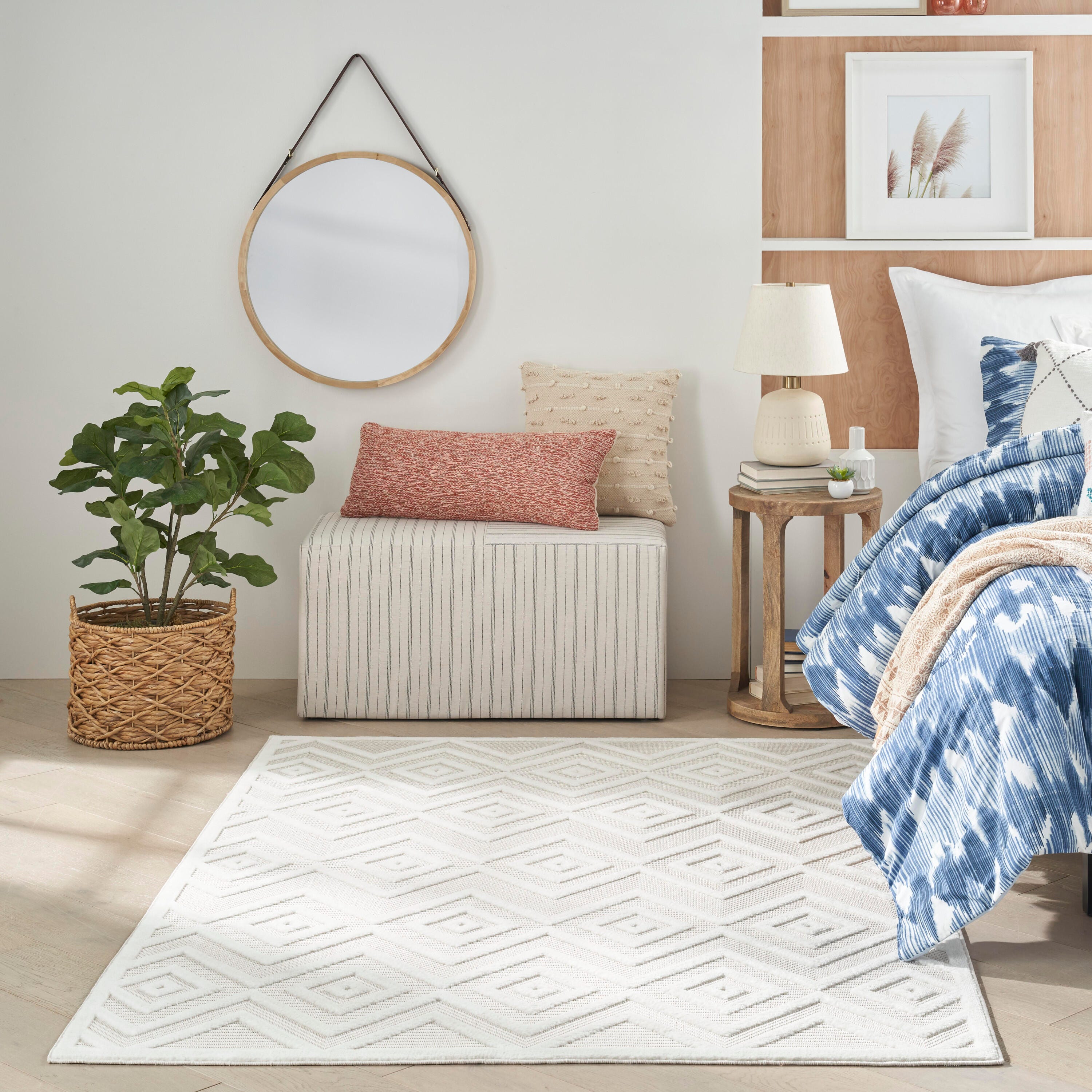 Nourison Home Versa 6' x 9' Area Rug, Ivory/White, large