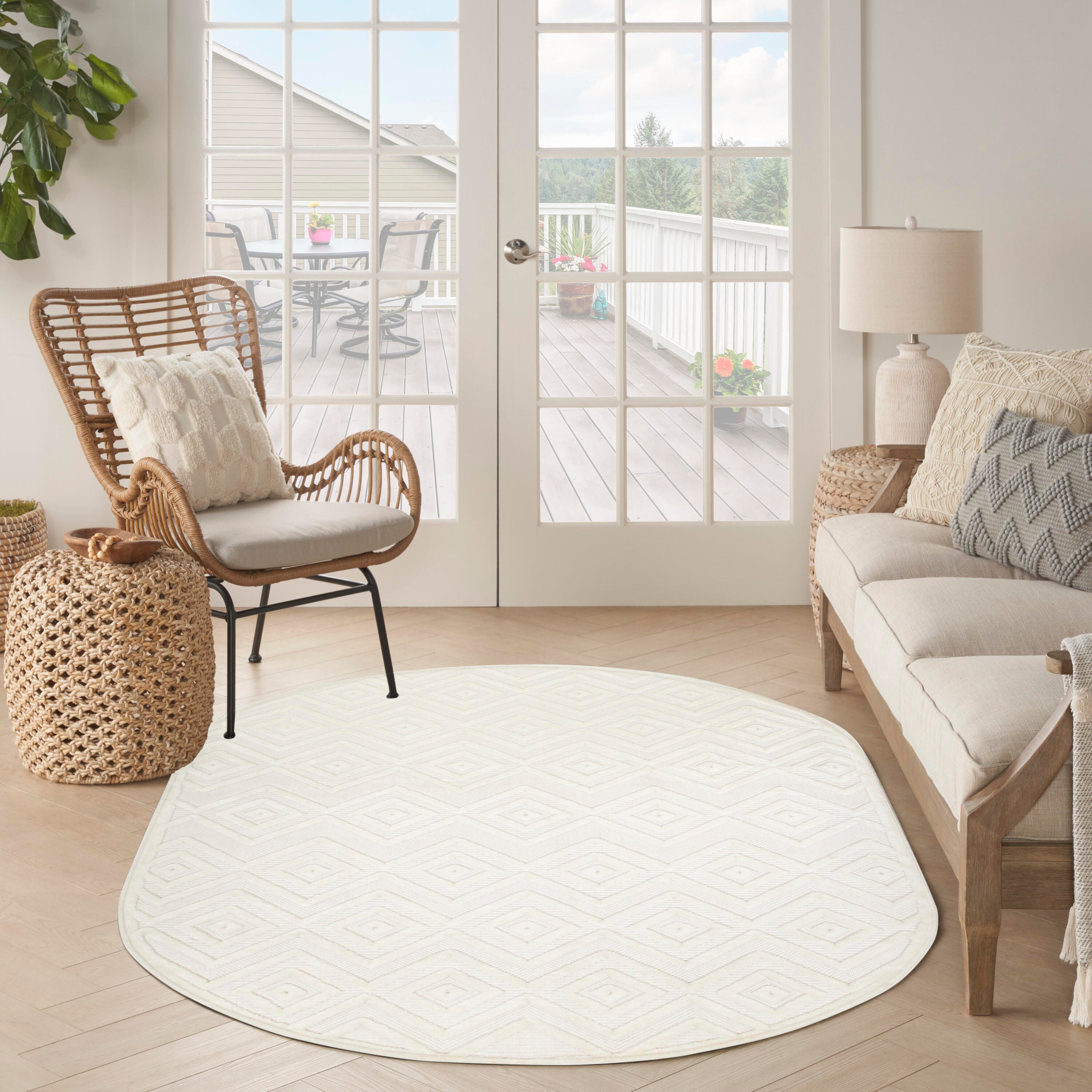 Nourison Home Versa 6' x 9' Area Rug, Ivory/White, large