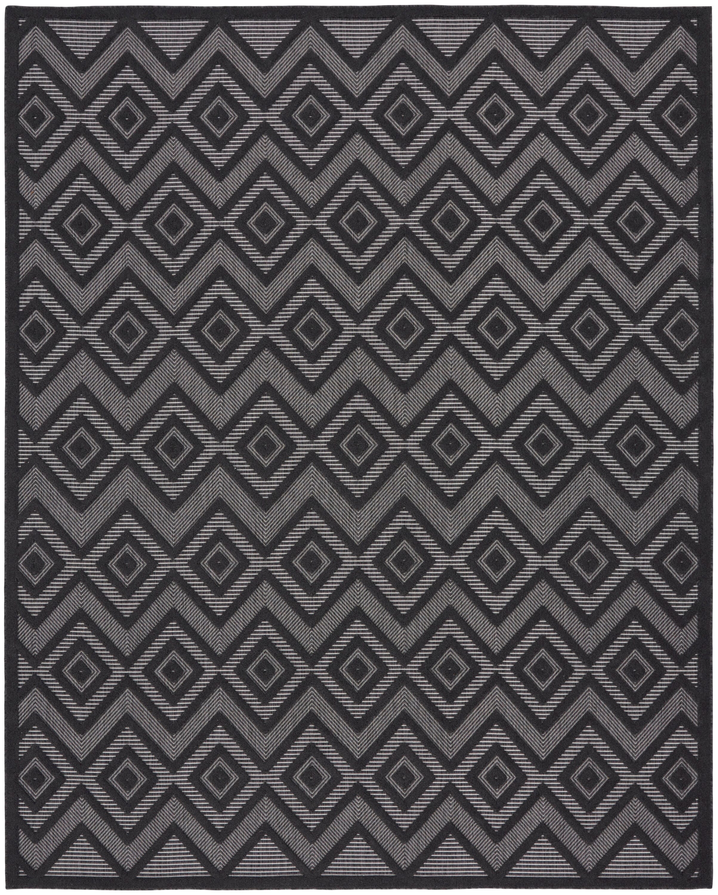 Nourison Home Versa 7' x 10' Area Rug, Charcoal Black, large