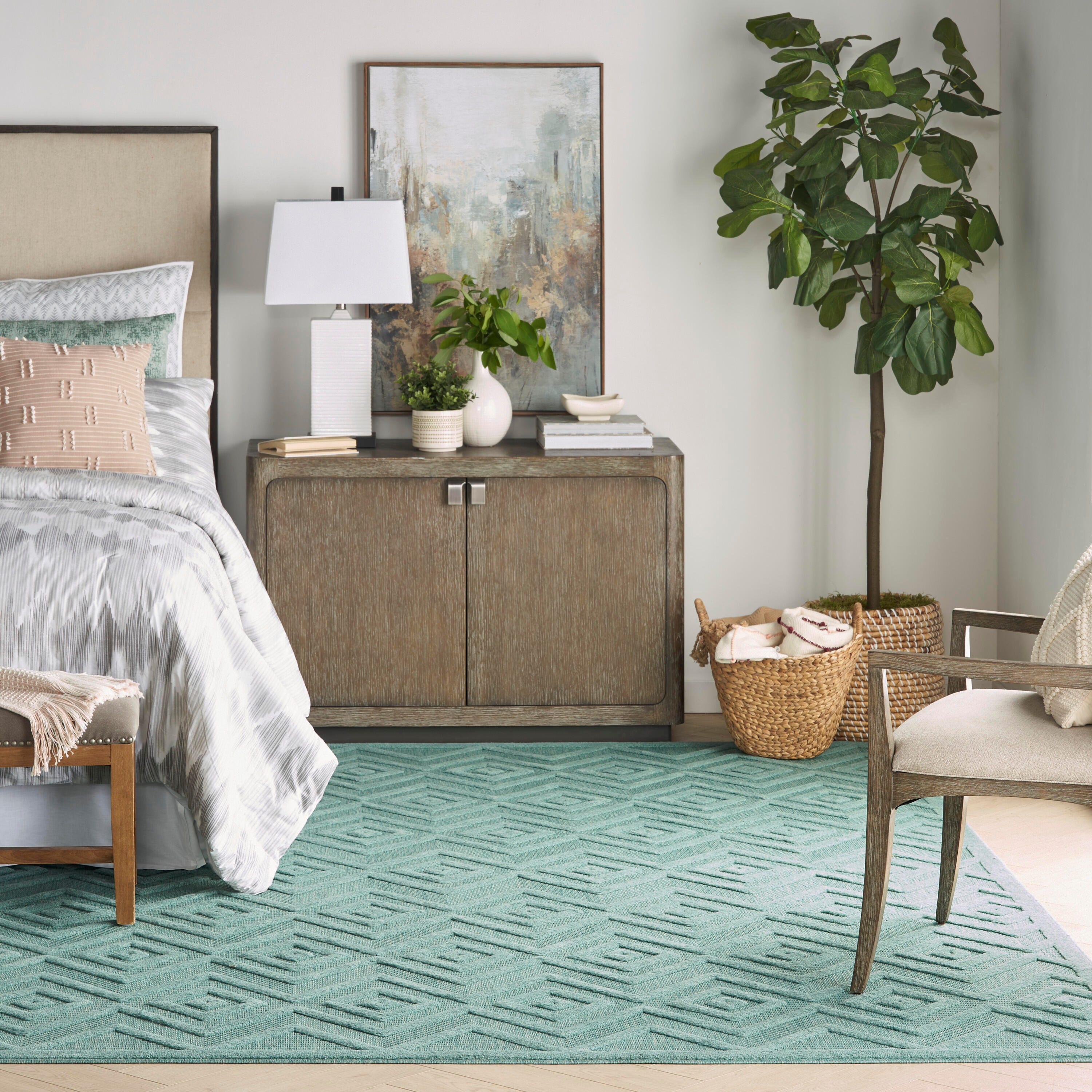 Nourison Home Versa 7' x 10' Area Rug, Aqua/Teal, large