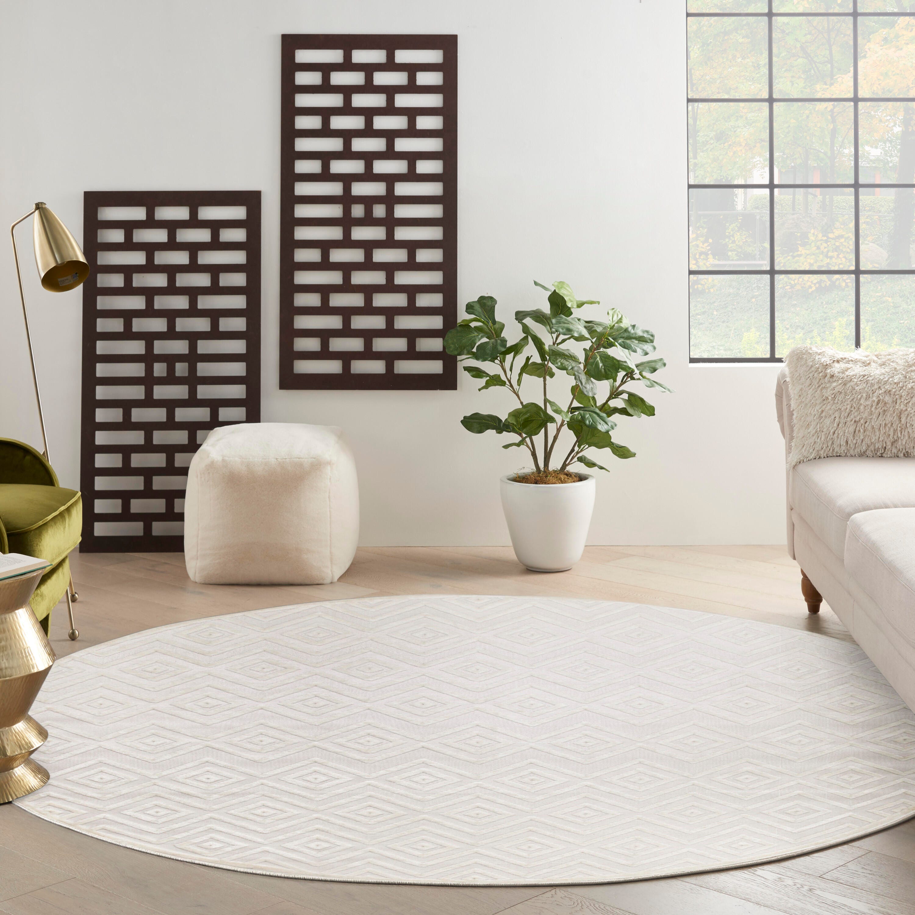 Nourison Home Versa 8' Area Rug, Ivory/White, large