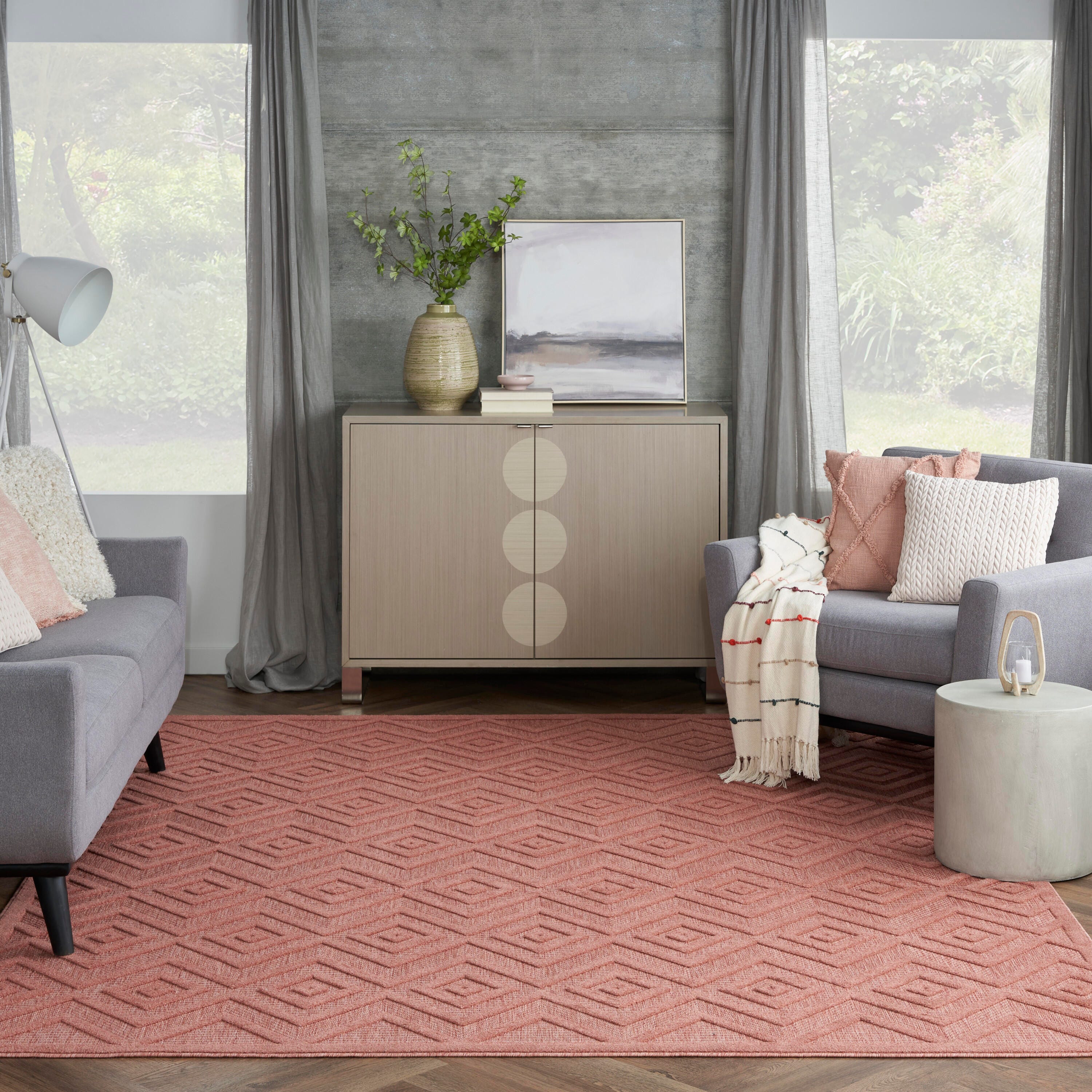 Nourison Home Versa 8' x 10' Area Rug, Coral Orange, large