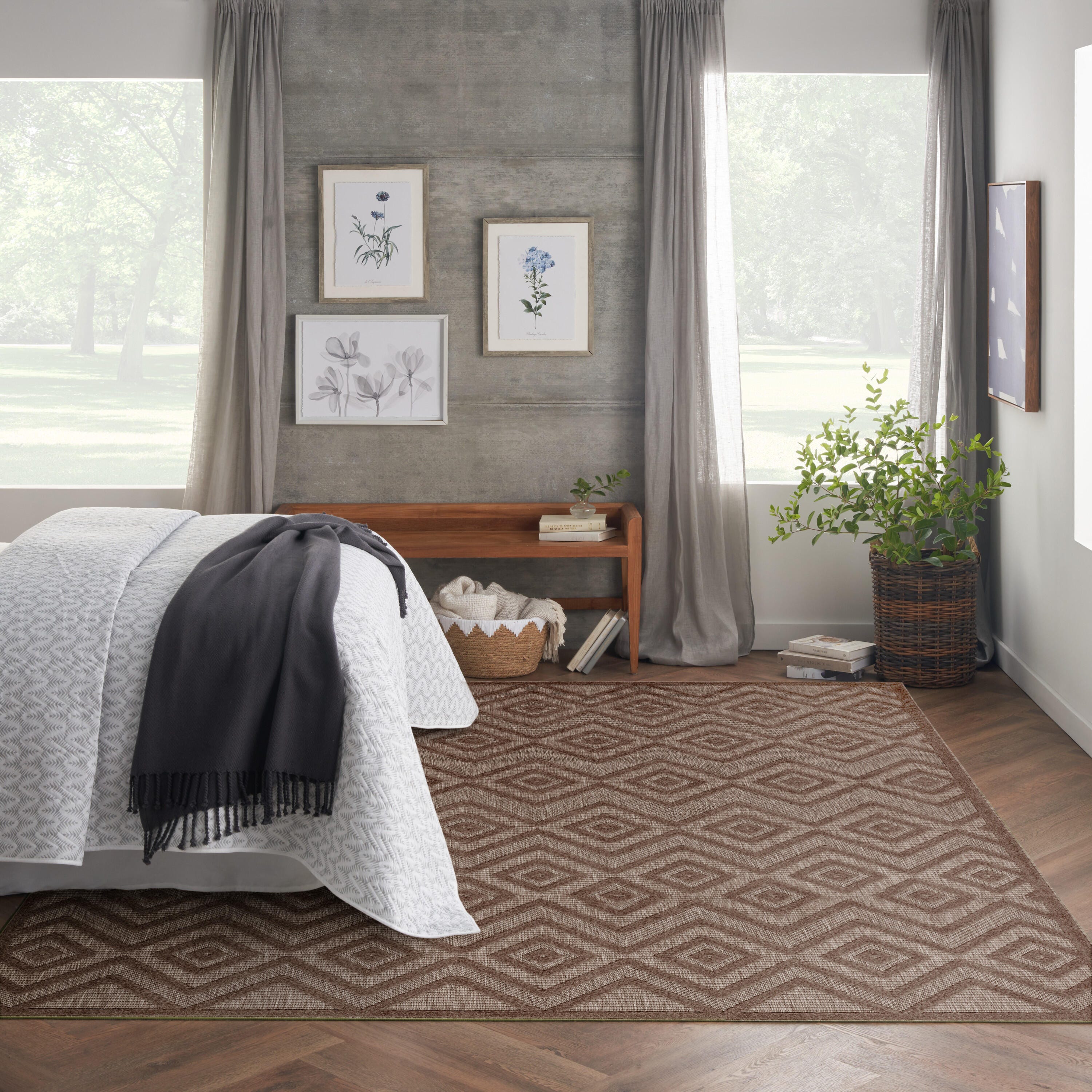 Nourison Home Versa 8' x 10' Area Rug, Brown, large
