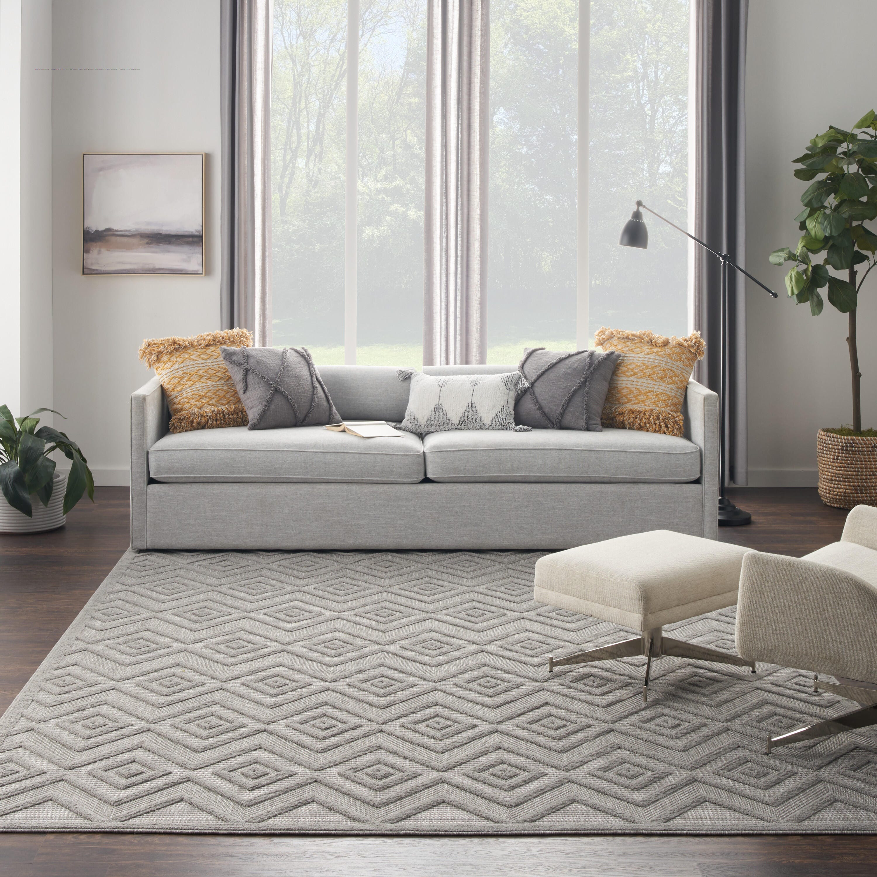 Nourison Home Versa 9' x 12' Area Rug, Silver/Gray, large