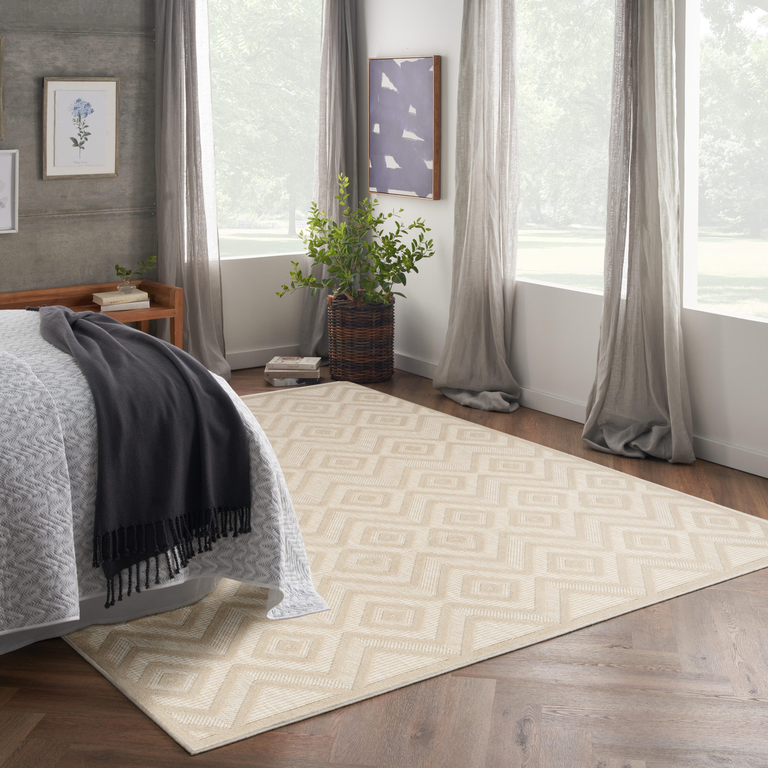 Nourison Home Versa 9' x 12' Area Rug, Cream, large