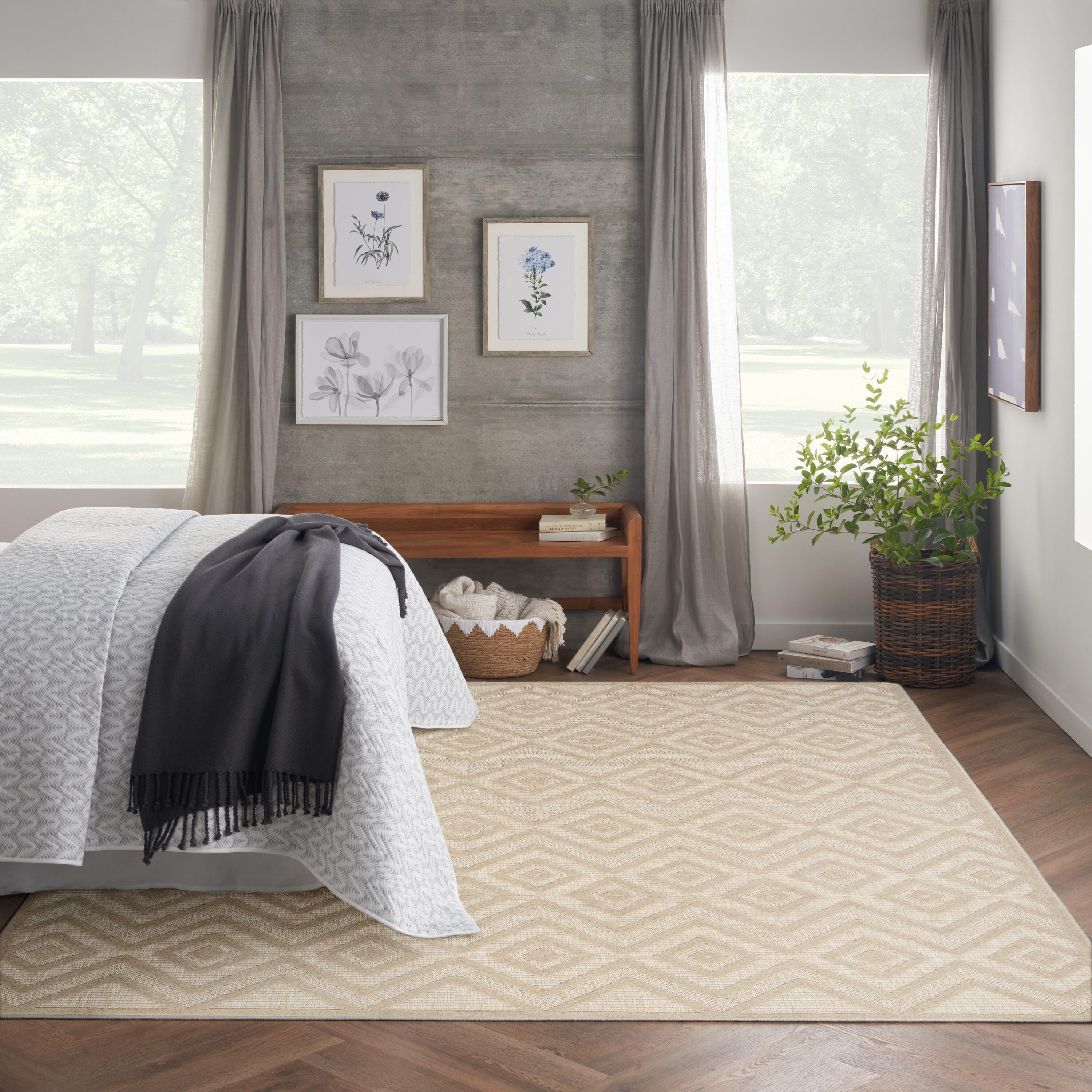Nourison Home Versa 9' x 12' Area Rug, Cream, large