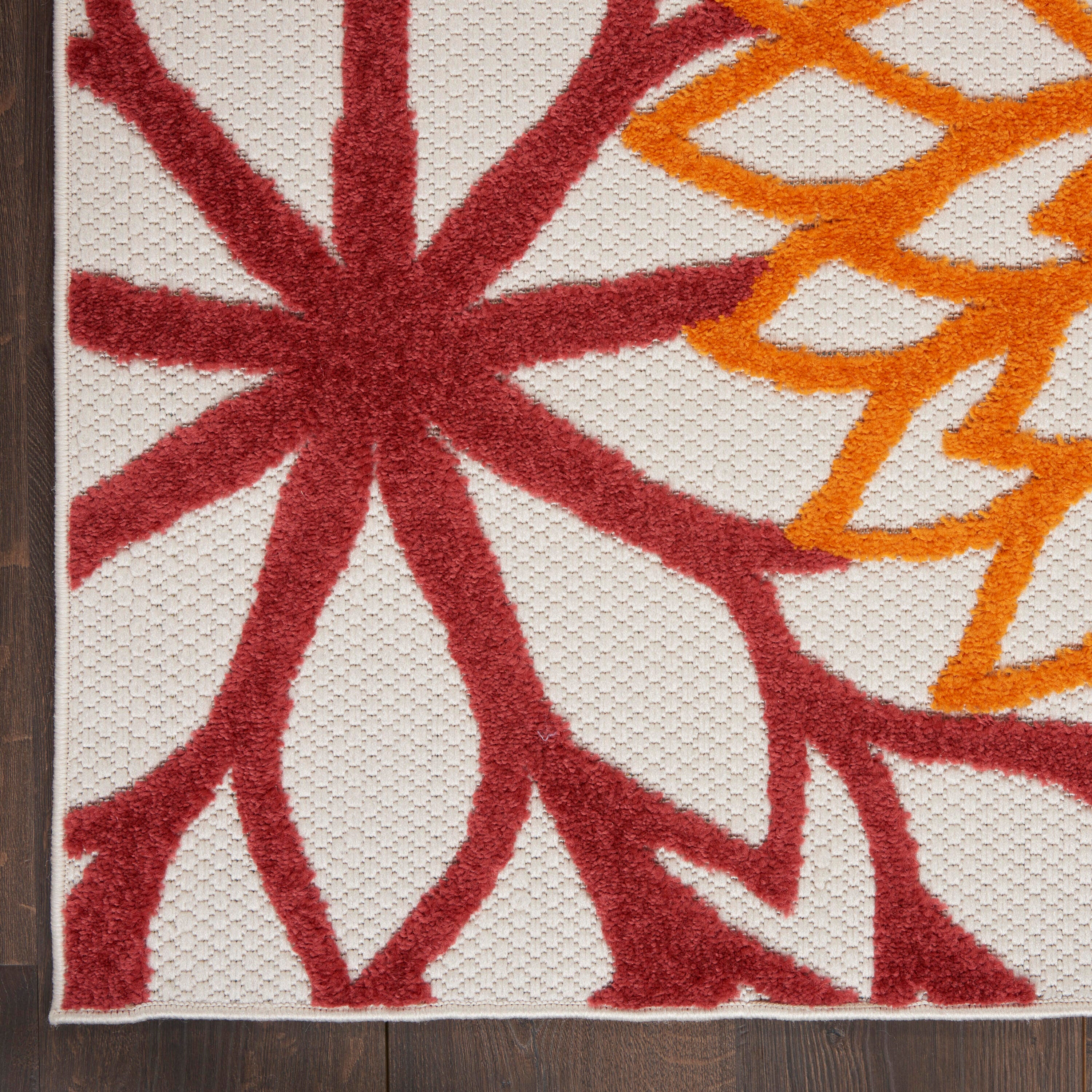 Nourison Home Splash 2'3" X 10' Dahlia Floral Runner, Red/Multi, large