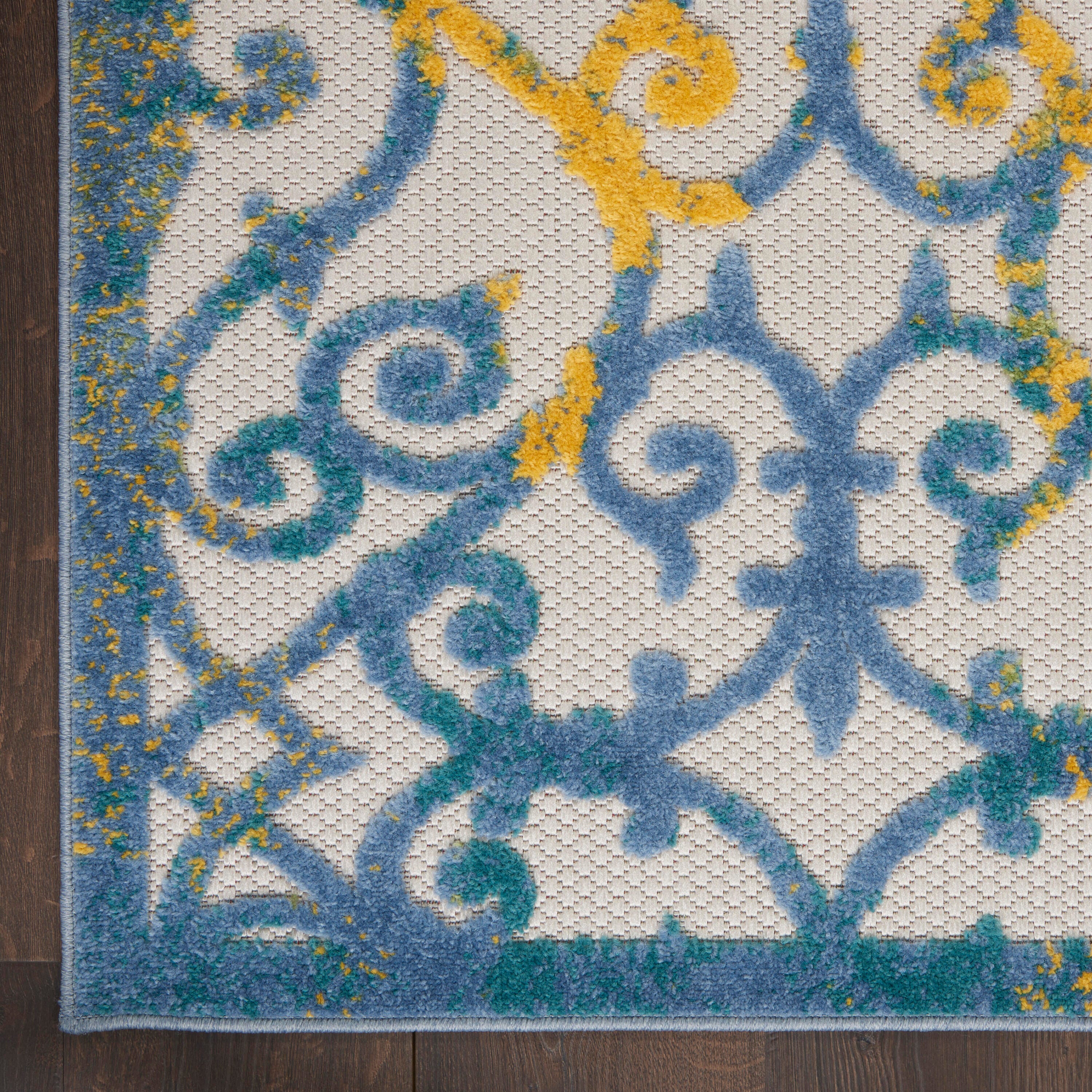 Nourison Home Splash 2'3" X 10' Leaves Runner, , large