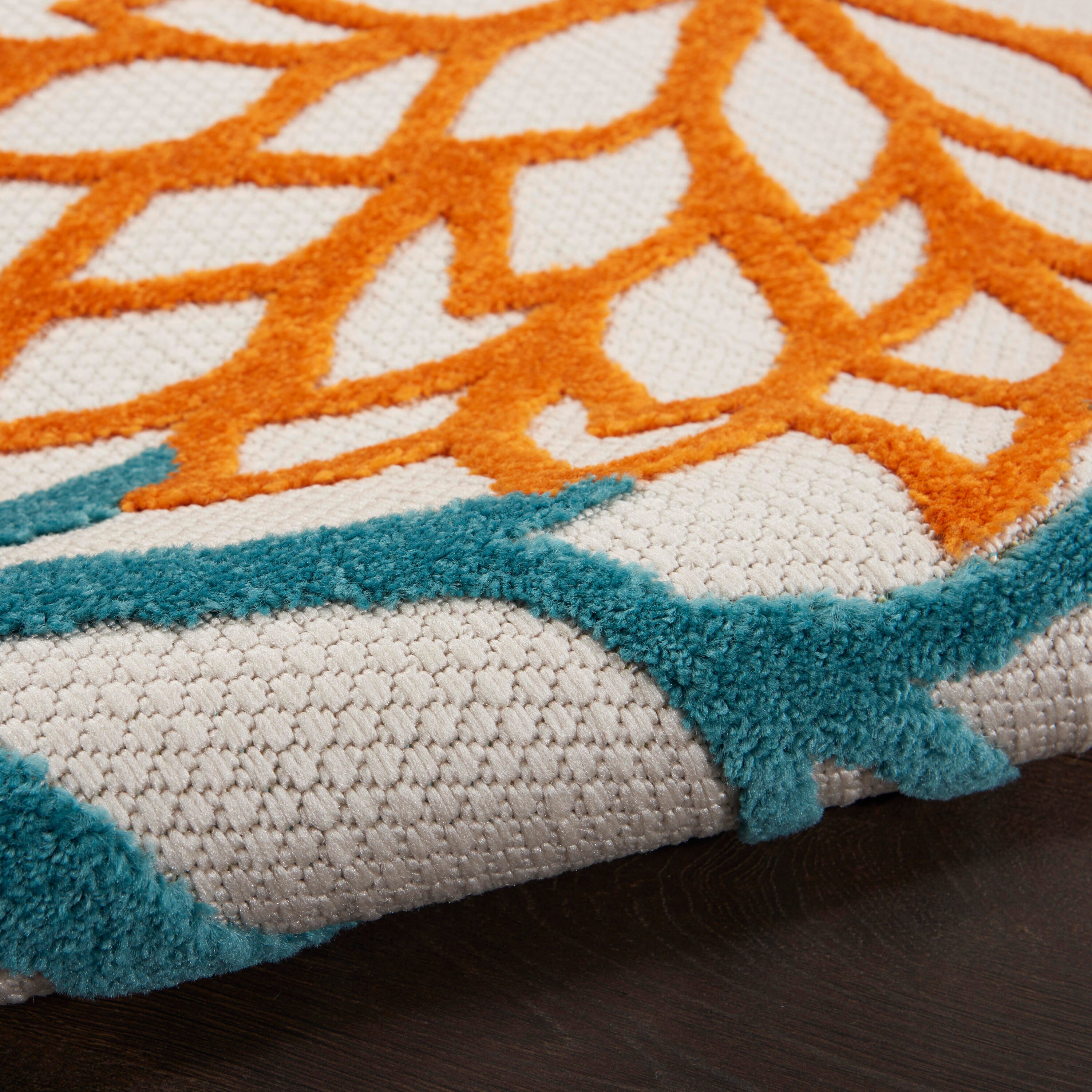 Nourison Home Splash 2'3" X 10' Dahlia Floral Runner, Turquoise/Multi, large