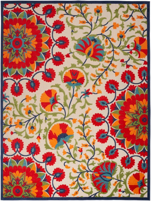 Nourison Home Splash Indoor/Outdoor 10' X 14' Rosette Area Rug