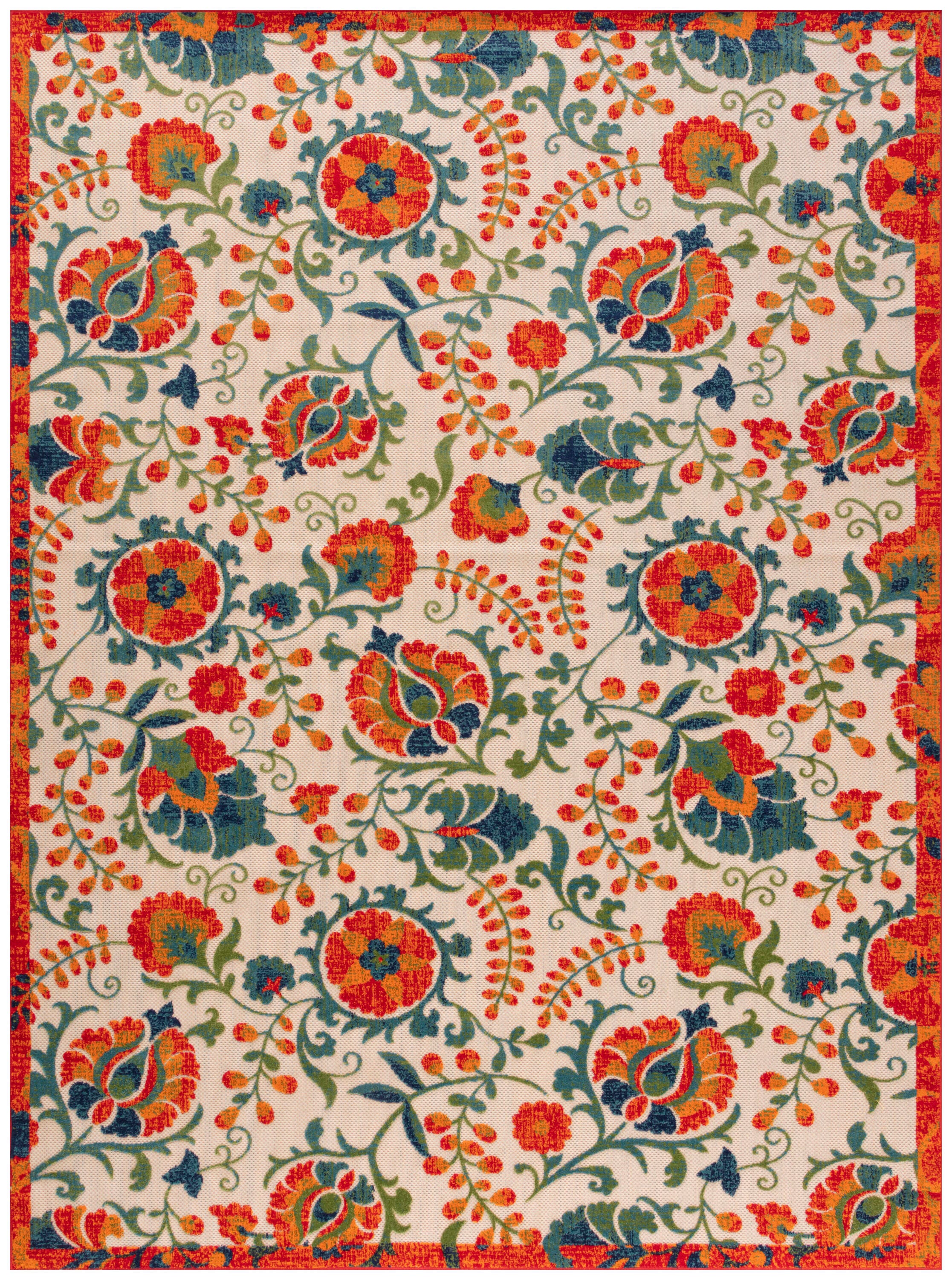 Nourison Home Splash 10' X 14' Leafy Vines Area Rug, Red/Multi, large