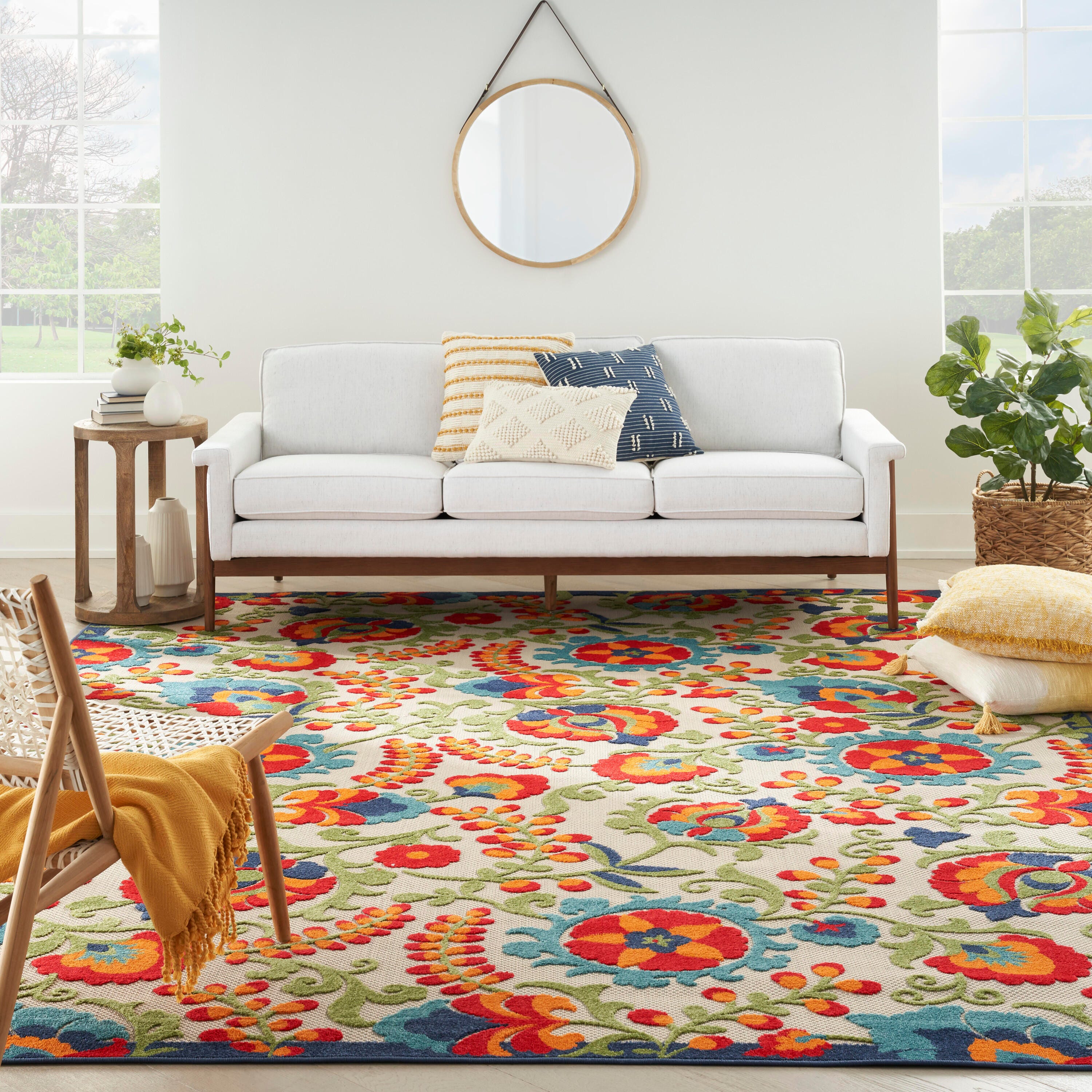 Nourison Home Splash 12' X 15' Leafy Vines Area Rug, Multi, large