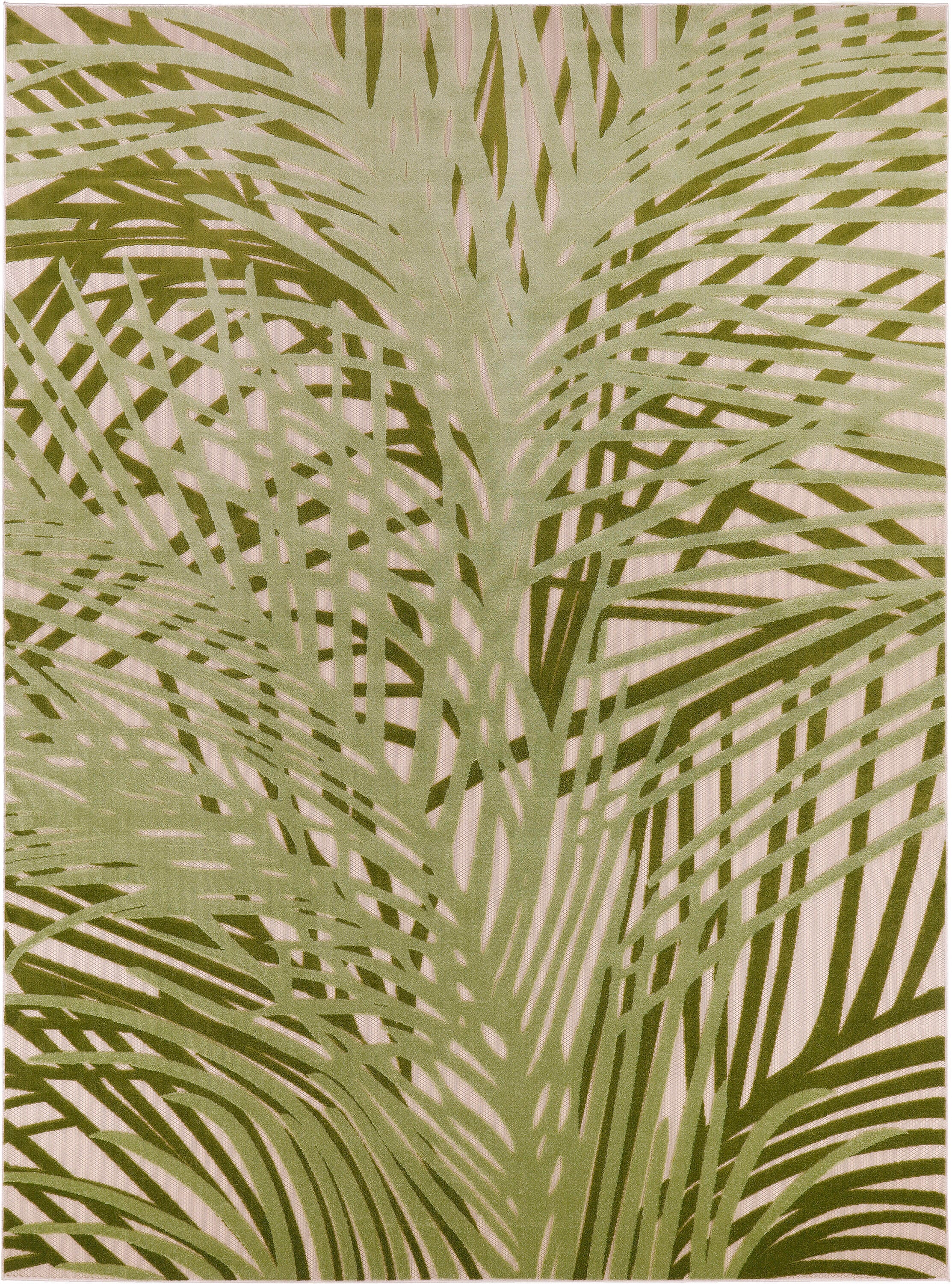 Nourison Home Splash 12' X 15' Organic Indoor/Outdoor Area Rug, Ivory/Green, large